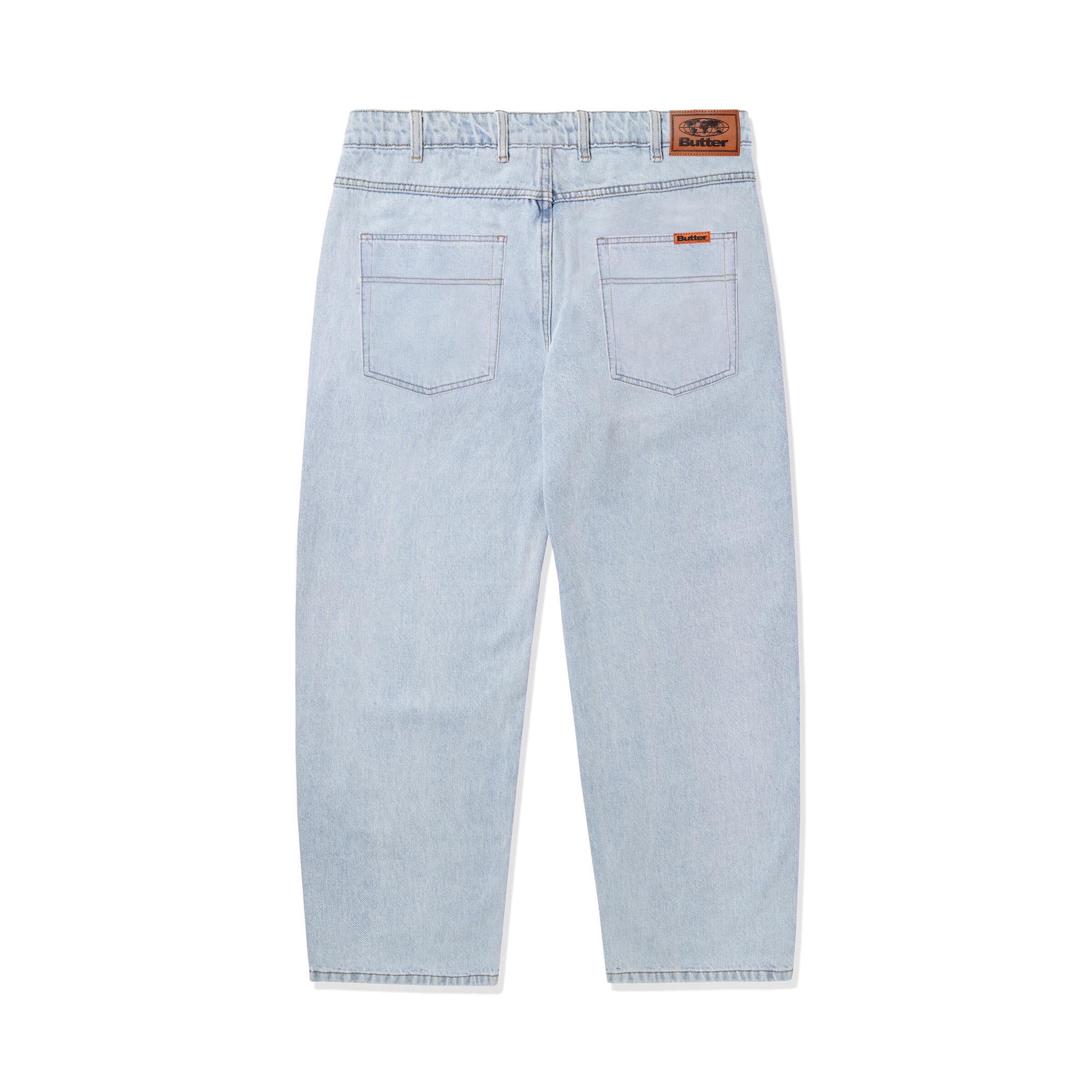 Light blue Butter Goods baggy skate jeans back