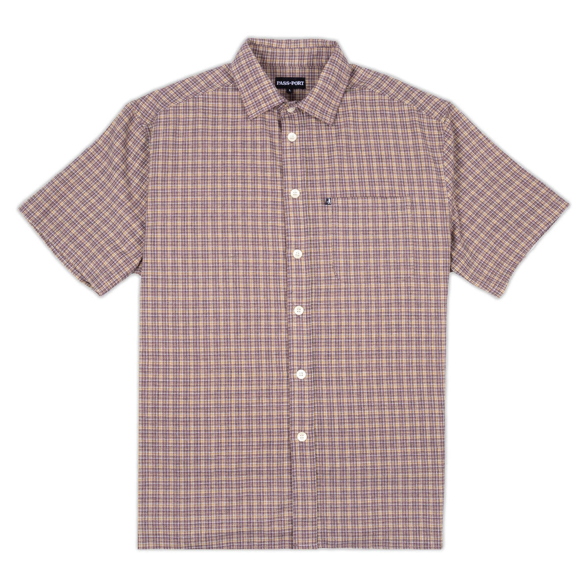 Pass-Port Workers Check Short Sleeve Shirt - Honeycomb