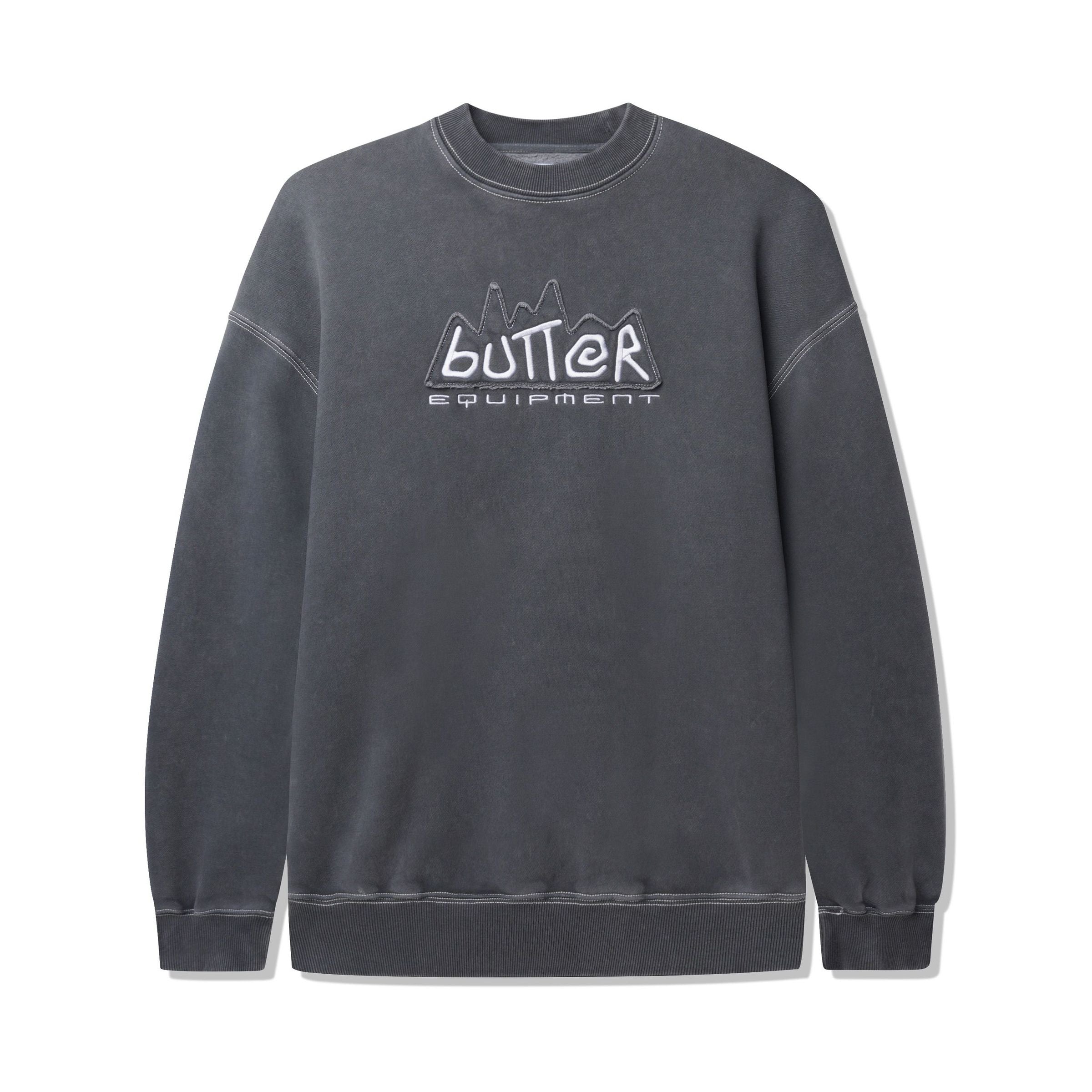 Washed black butter Goods equipment crewneck sweatshirt