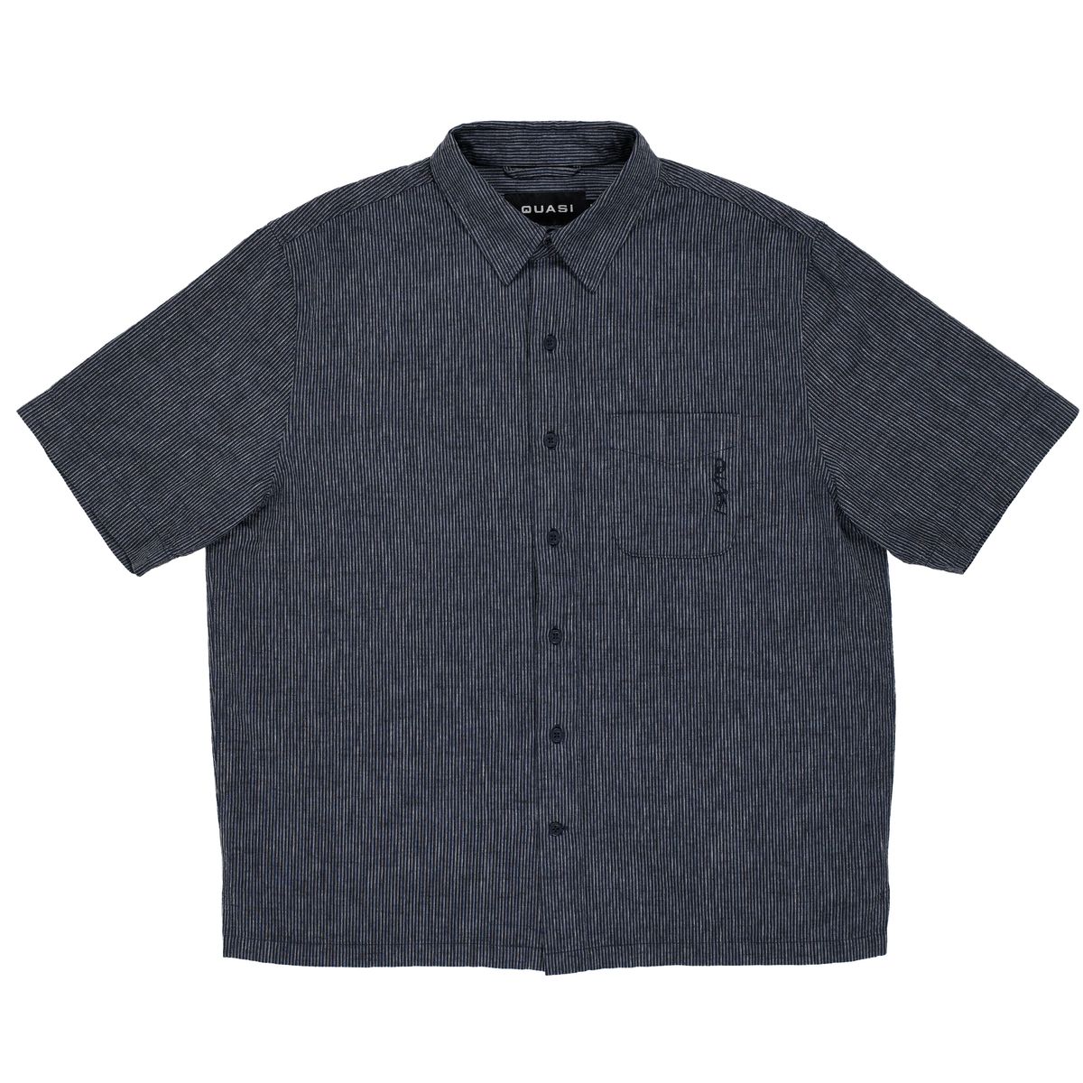 Navy Quasi Kalvin Button Up Shirt