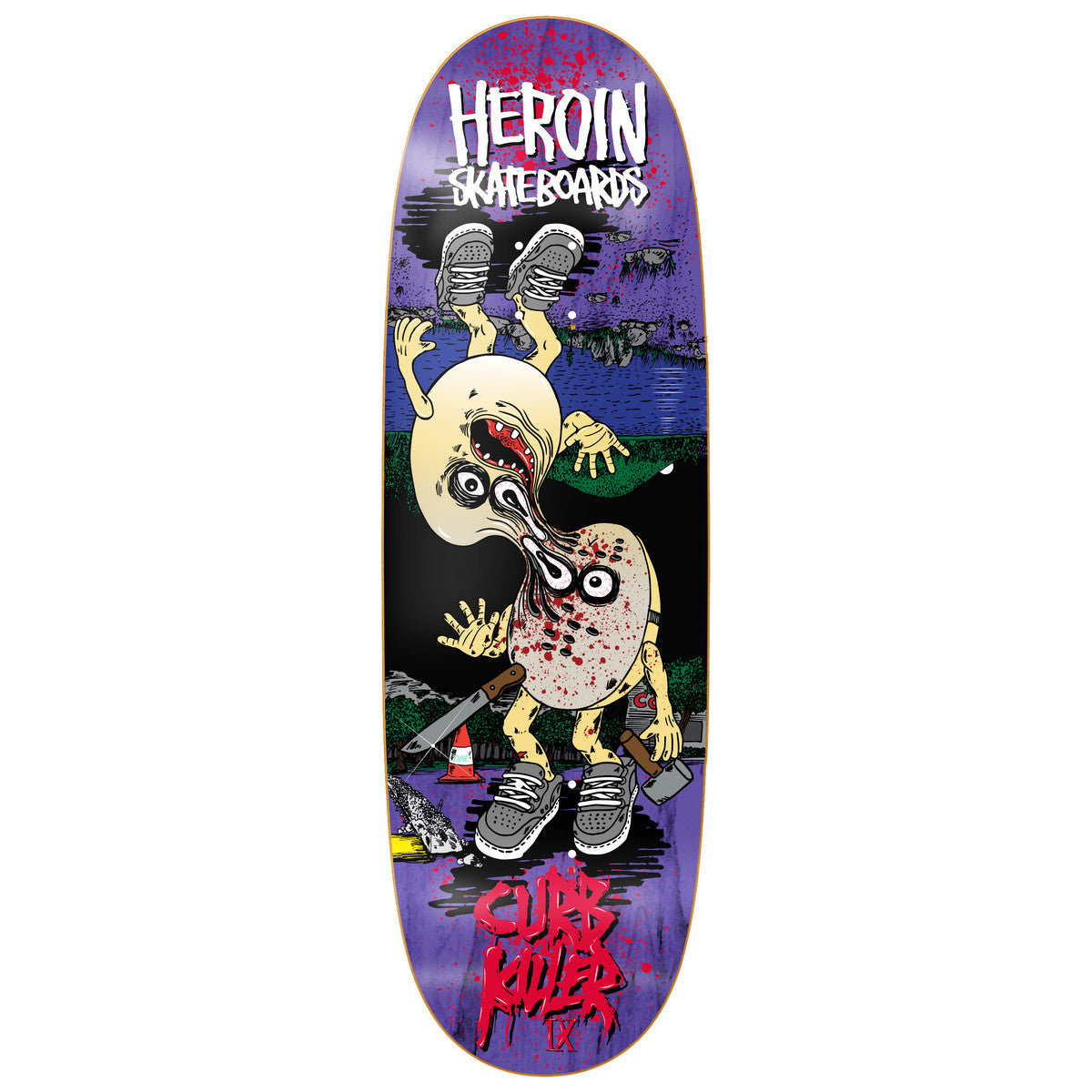 Curb Killer 9 Merged Heroin Skateboards Deck