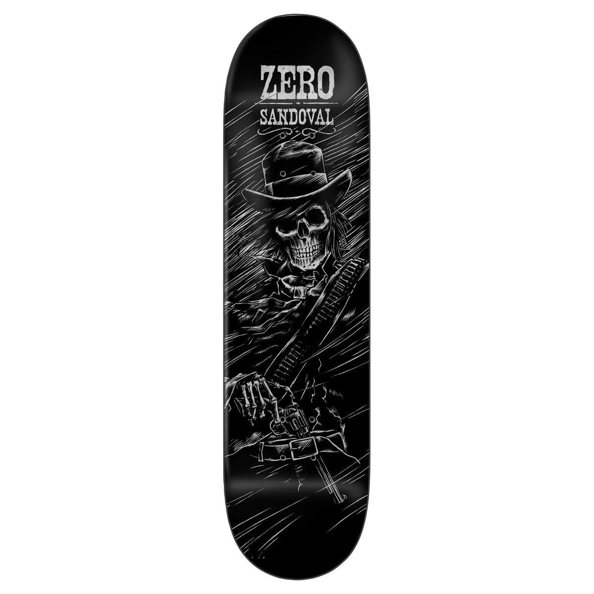Zero Sandoval Gunslinger Skateboard Deck - Black Dipped