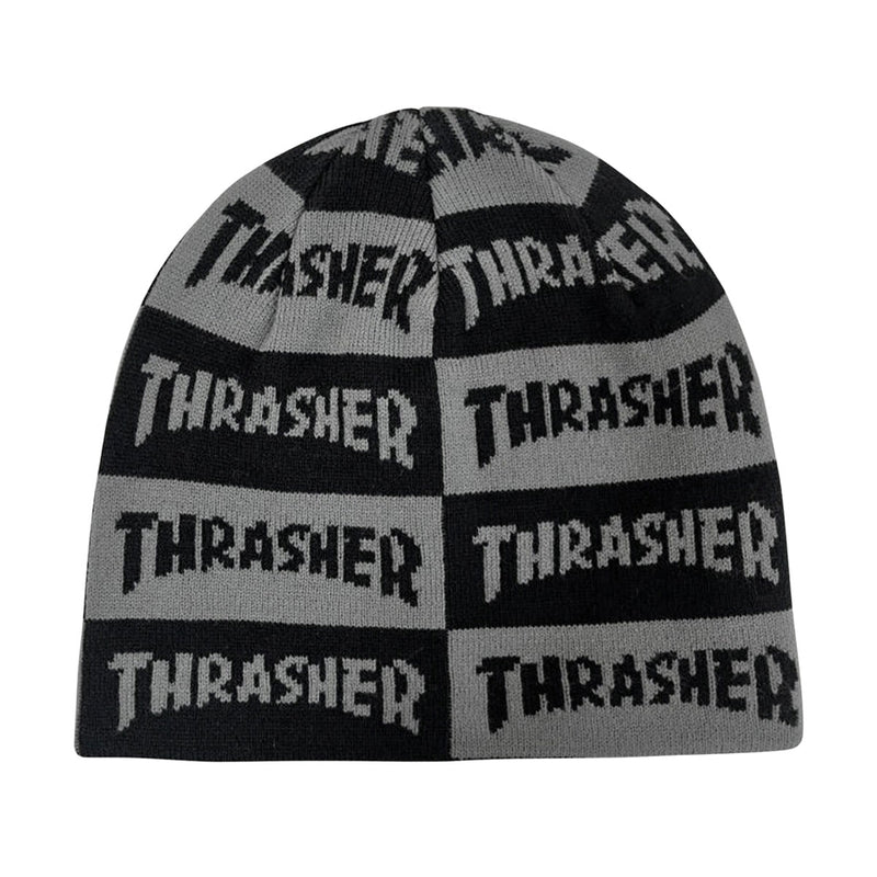 Thrasher Mag Checkered Skully Beanie - Black