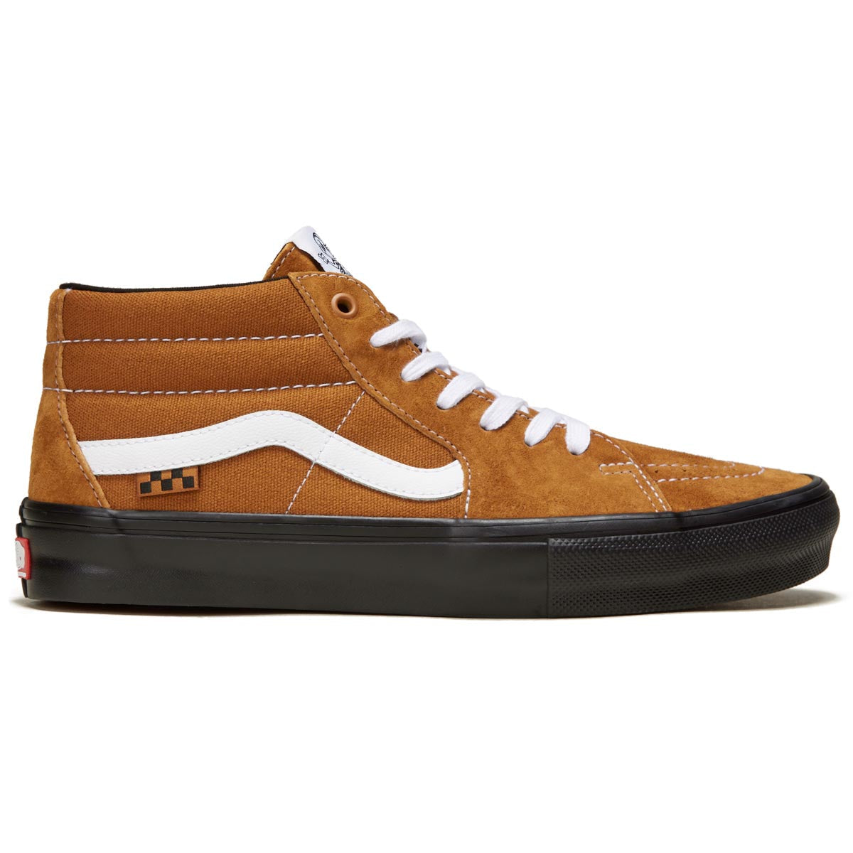 Brown Pig Suede Skate Grosso Mid Vans Skate Shoe