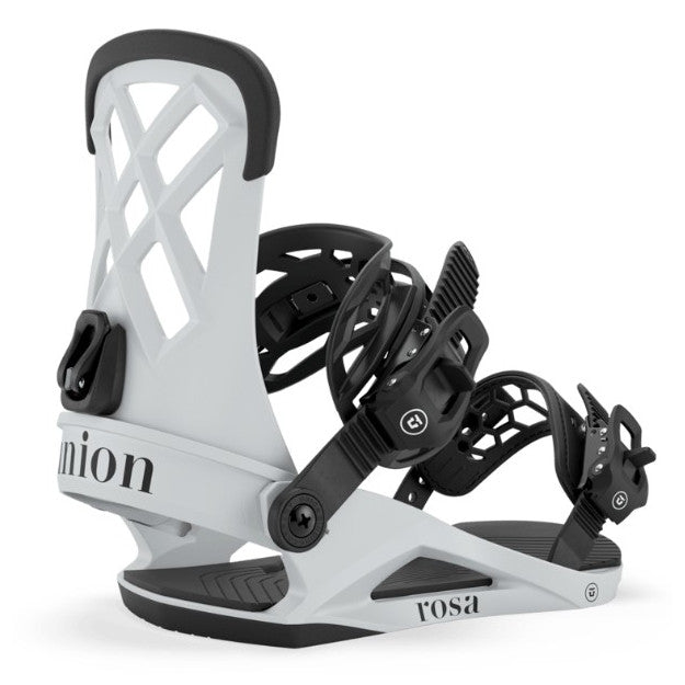 2027 Light Grey Rosa Union Snowboard Bindings