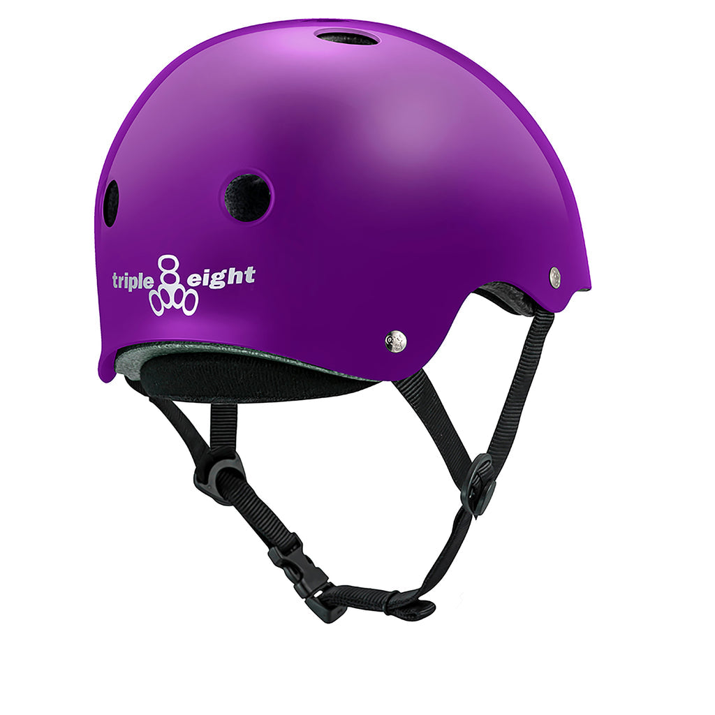 Glossy Purple Deep Cover Triple Eight Helmet