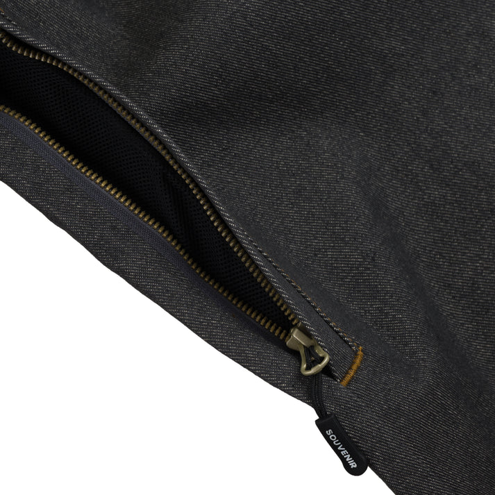 Faded Grey 3 Ply Denim Souvenir Snow Pants Detail
