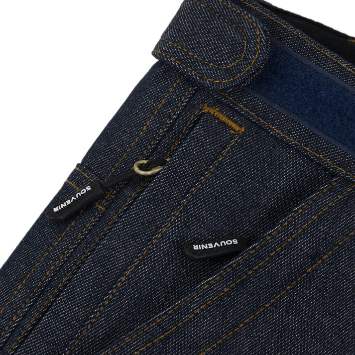Indigo Denim Souvenir 3 Ply Snow Pants Detail