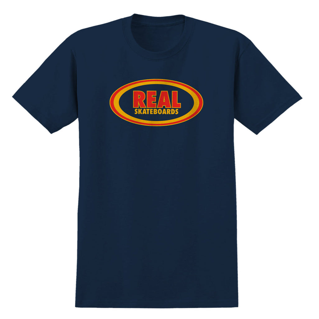 Real Oval Tee - True Navy/Red/Gold
