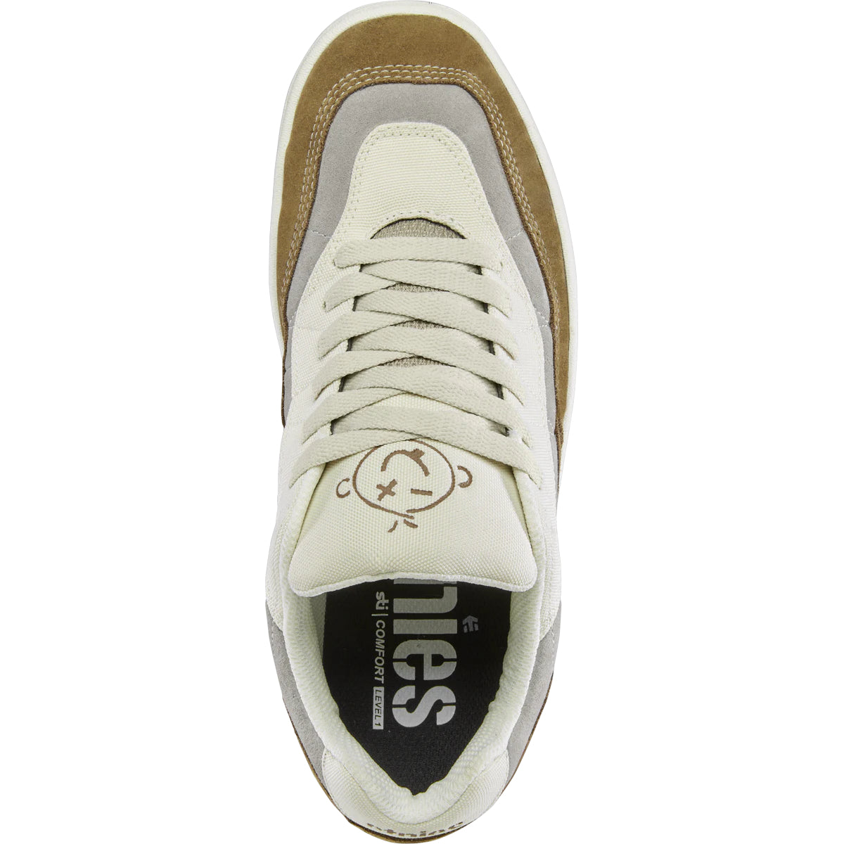 Tan/Brown/Grey Snake Etnies Skate Shoe Top