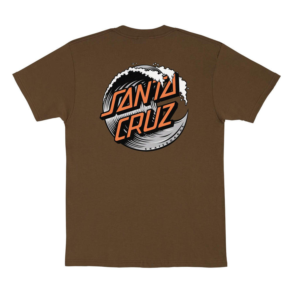 Dark Chocolate Wave Dot Santa Cruz Tee Back