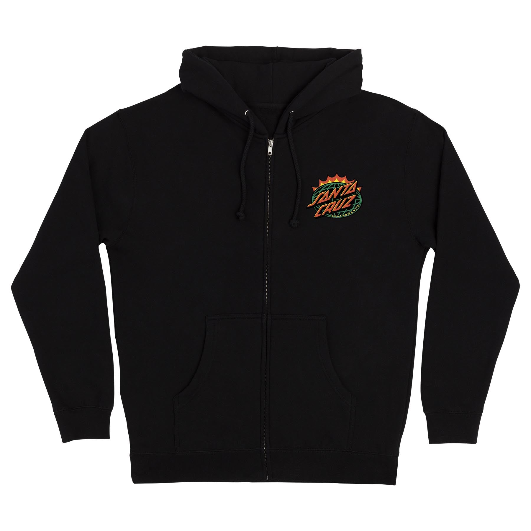 Santa Cruz Kendall End Of Dot Zip Up Hoodie - Black