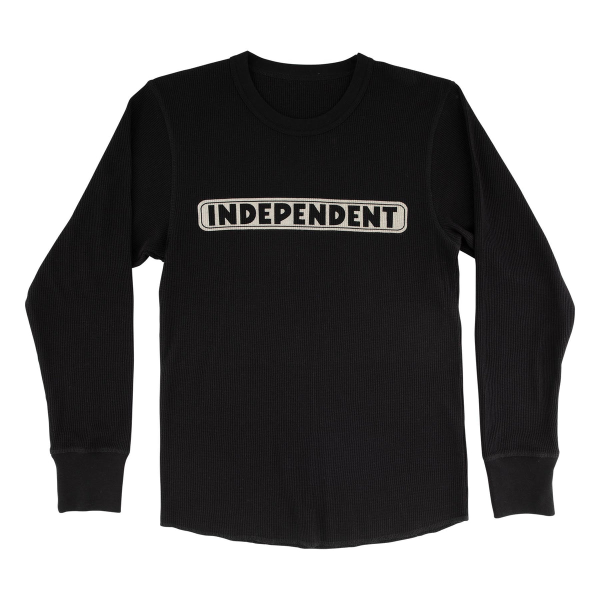 Independent Bar Logo Thermal Long Sleeve Shirt - Black