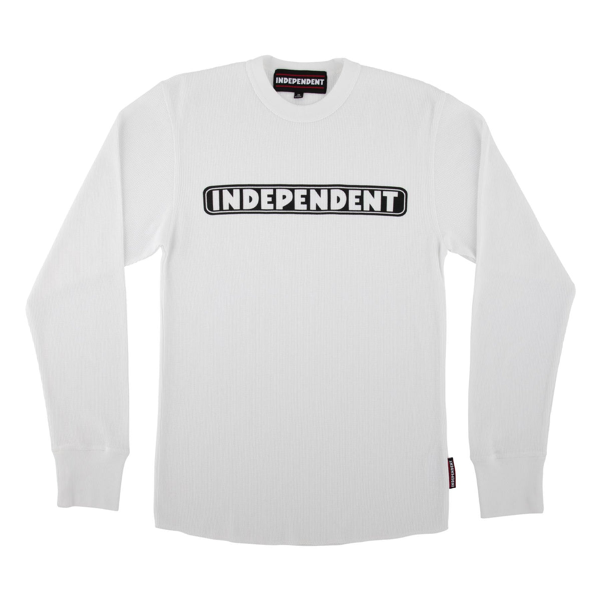 Independent Bar Logo Thermal Long Sleeve Shirt - White