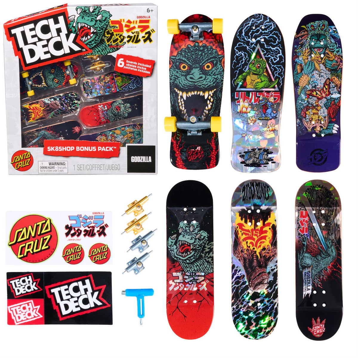 Tech Deck Godzilla Sk8shop Fingerboard Bonus Pack