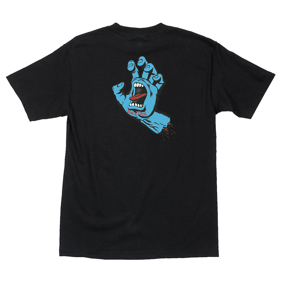 Black Screaming Hand Santa Cruz T-Shirt Back