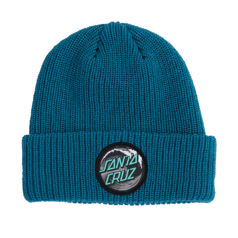 Teal Wave Dot Santa Cruz Beanie