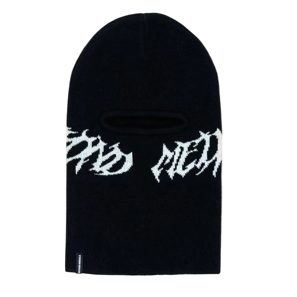 Black Jacqaurd Knit Beyond Medals Balaclava