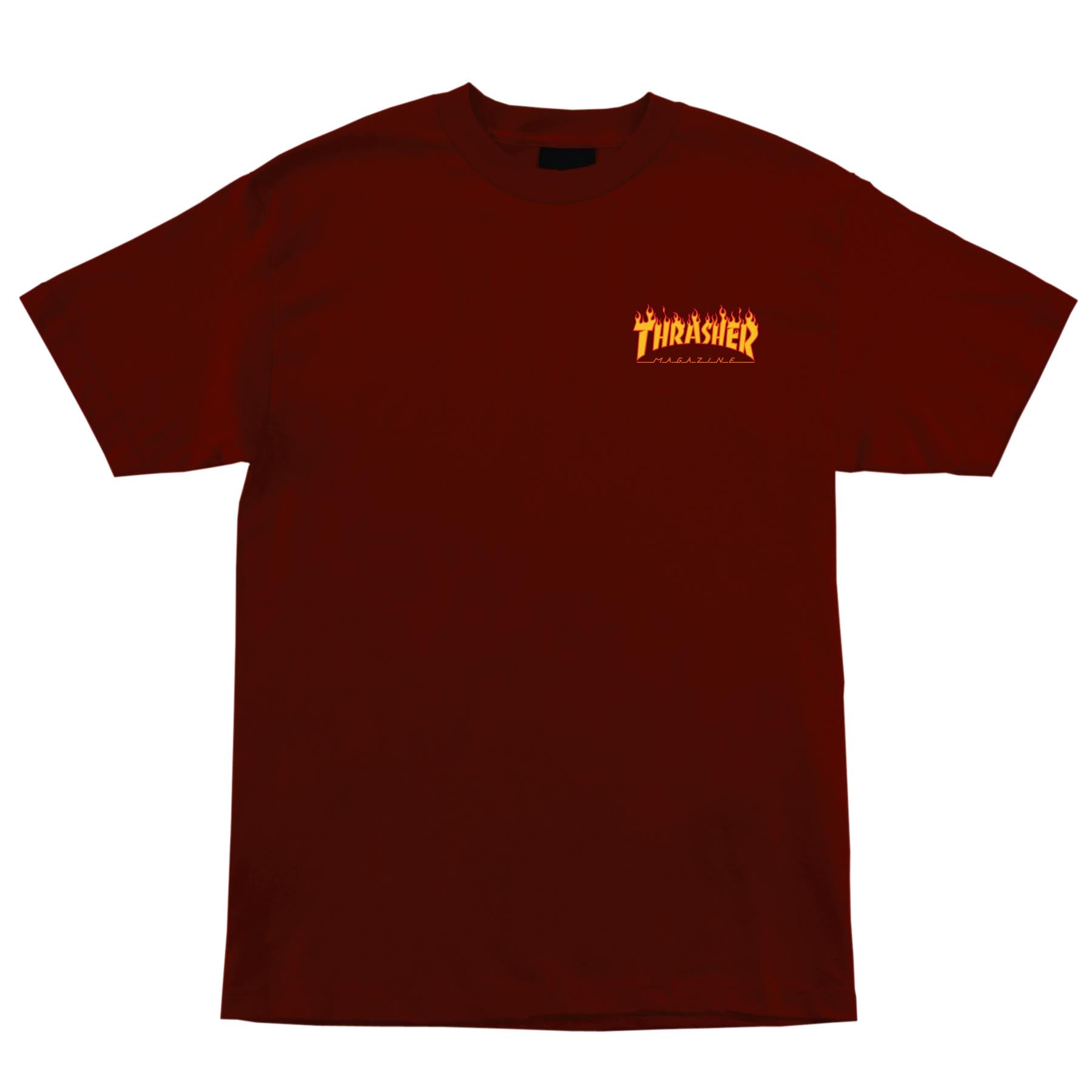 Burgundy Thrasher Flame Dot Santa Cruz T-Shirt