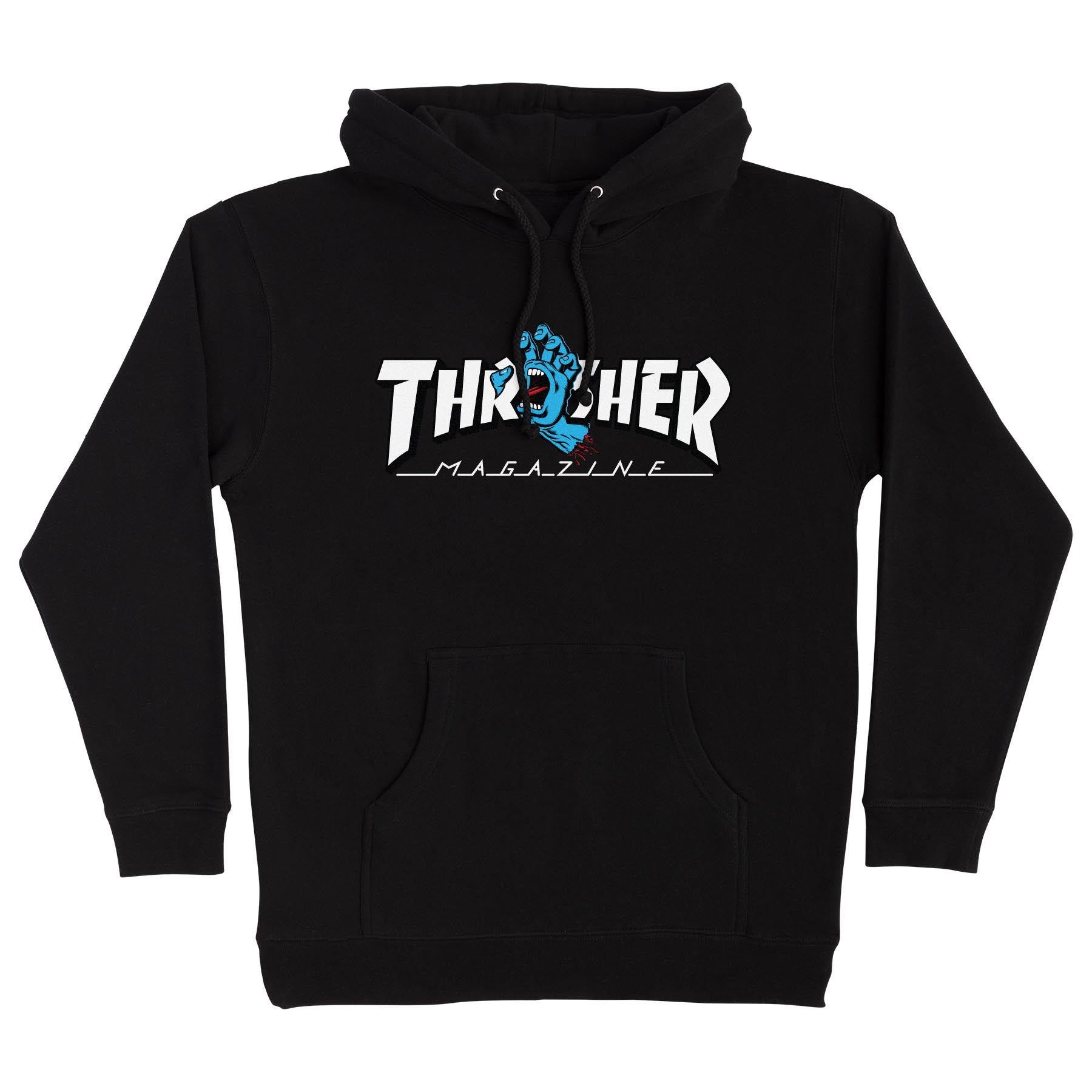 Black Screaming Logo Thrasher x Santa Cruz Hoodie