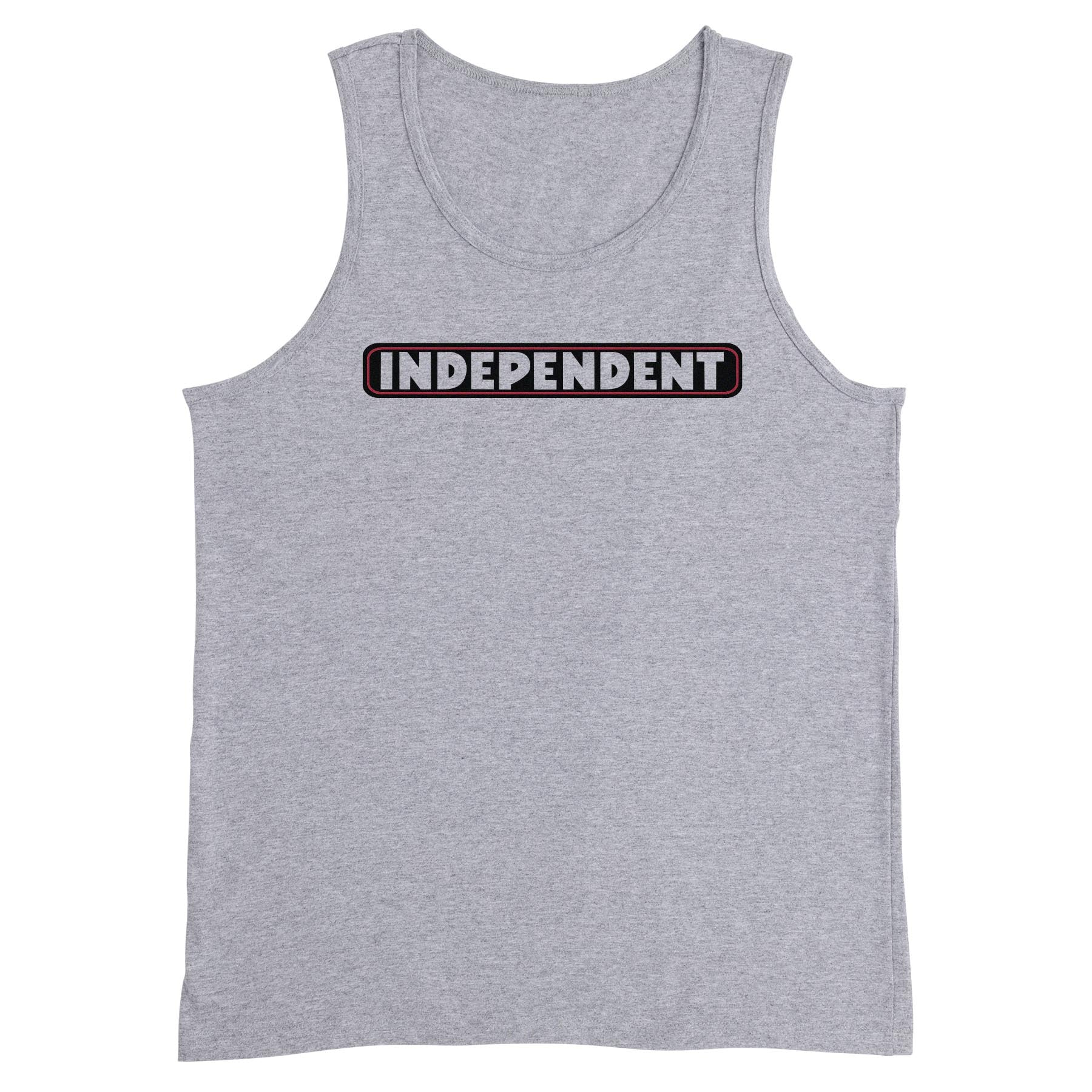 Athletic Heather Bar Logo Independent Tank Top