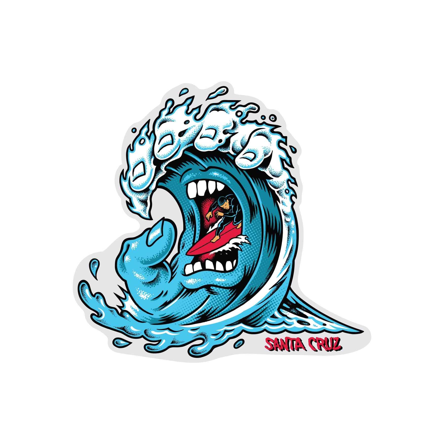 Santa Cruz Screaming Wave Skateboard Sticker