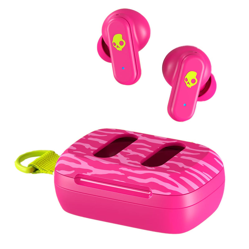 Hot Pink Fury Acid Snow Camo Dime 3 Skullcandy Ear Buds