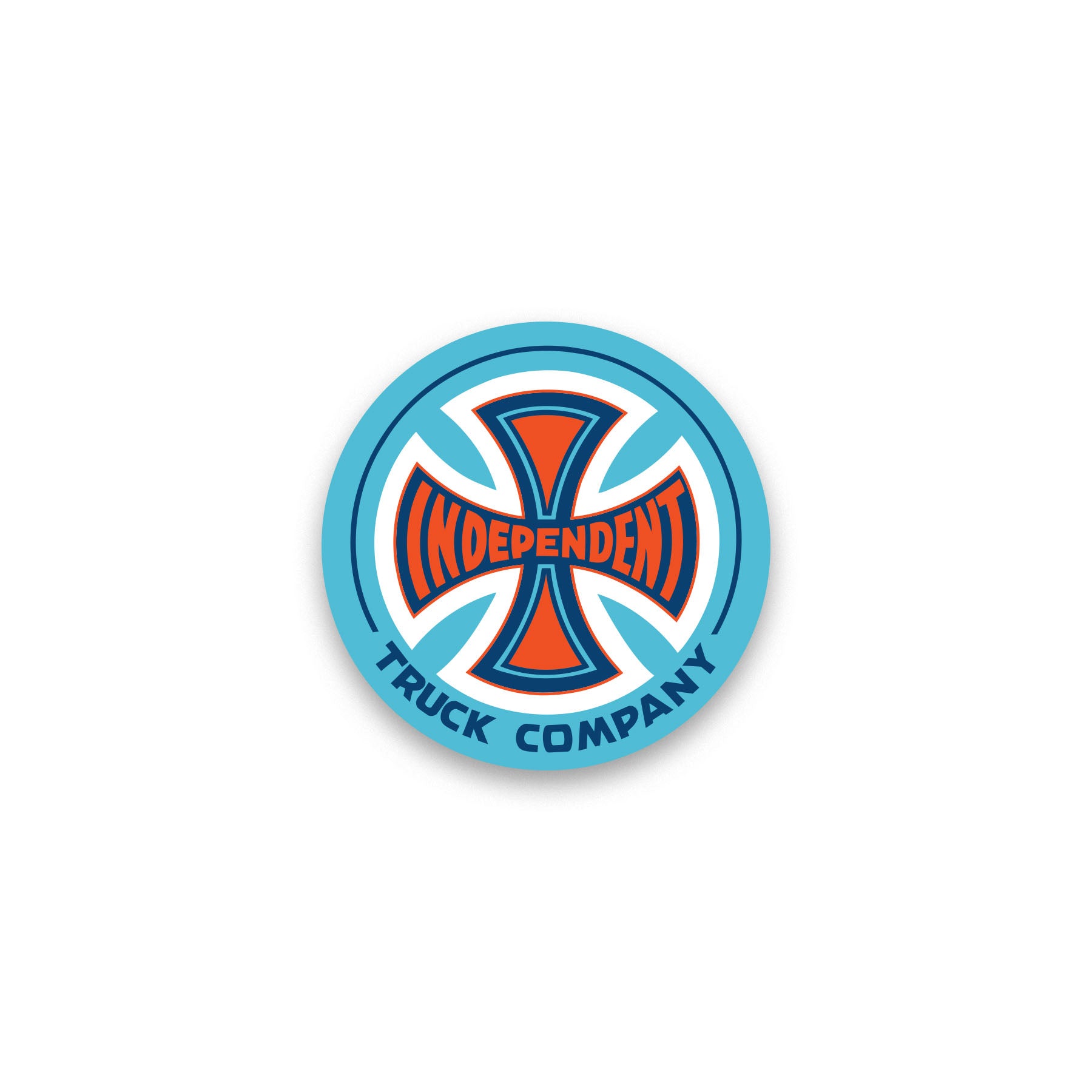 Independent Truck Co Legacy Sticker - Blue/Orange