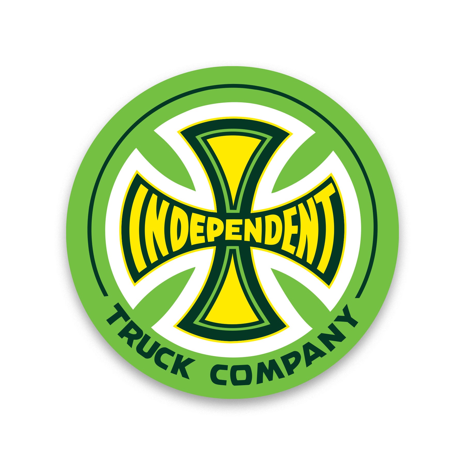 Independent Truck Co Legacy Sticker - Green/Yellow