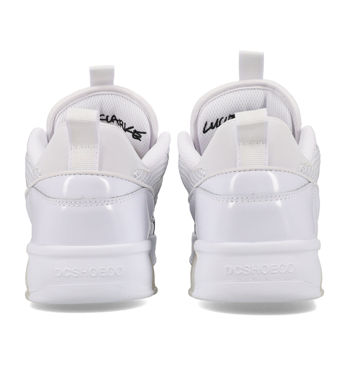 All White Lucien Clark DC Shoes Back