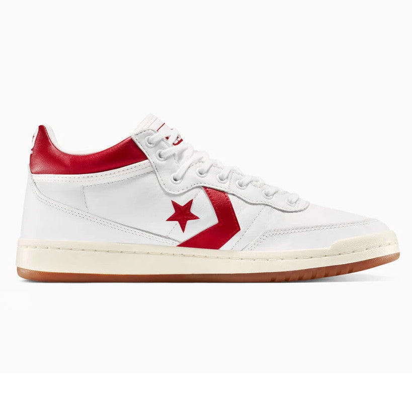 Converse Fastbreak Mid Pro Leather Skateboard Shoe - White/Red/Egret