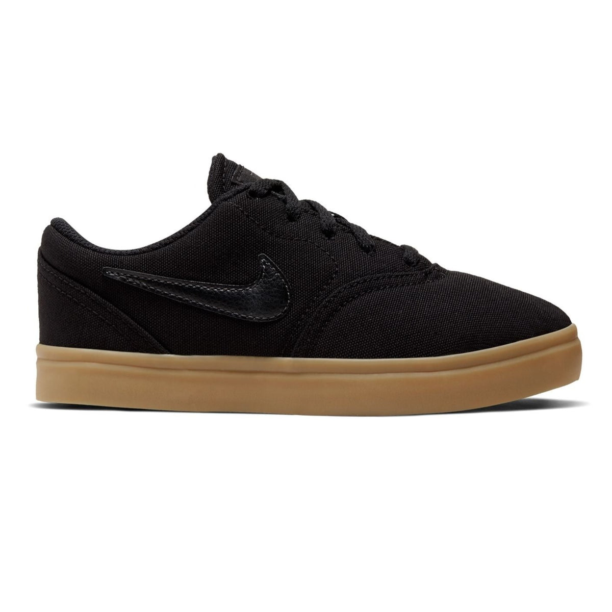 Nike SB Little Kids Check Canvas Skateboard Shoe - Black 