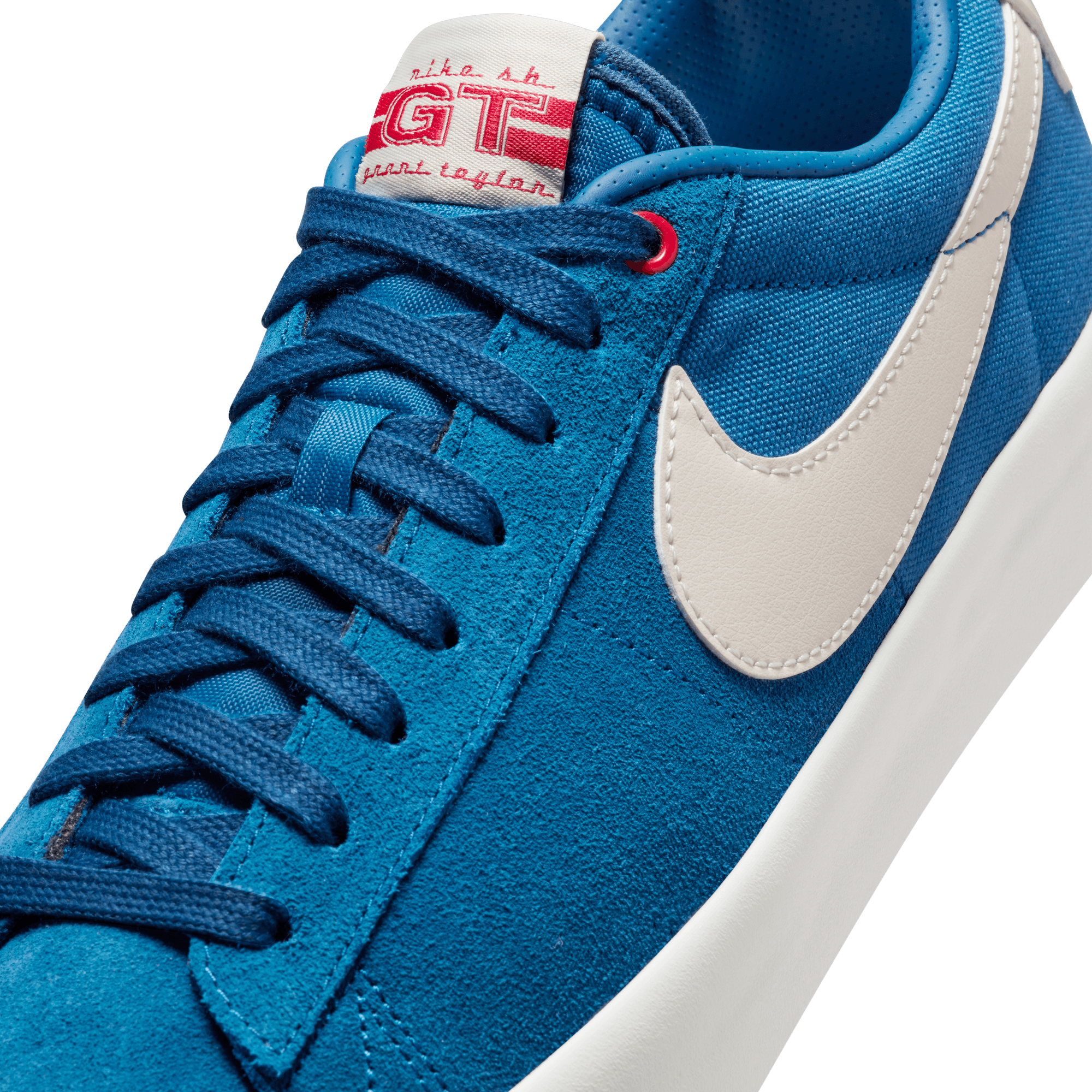 Court Blue GT Blazer Low Pro Nike SB Skate Shoe Detail