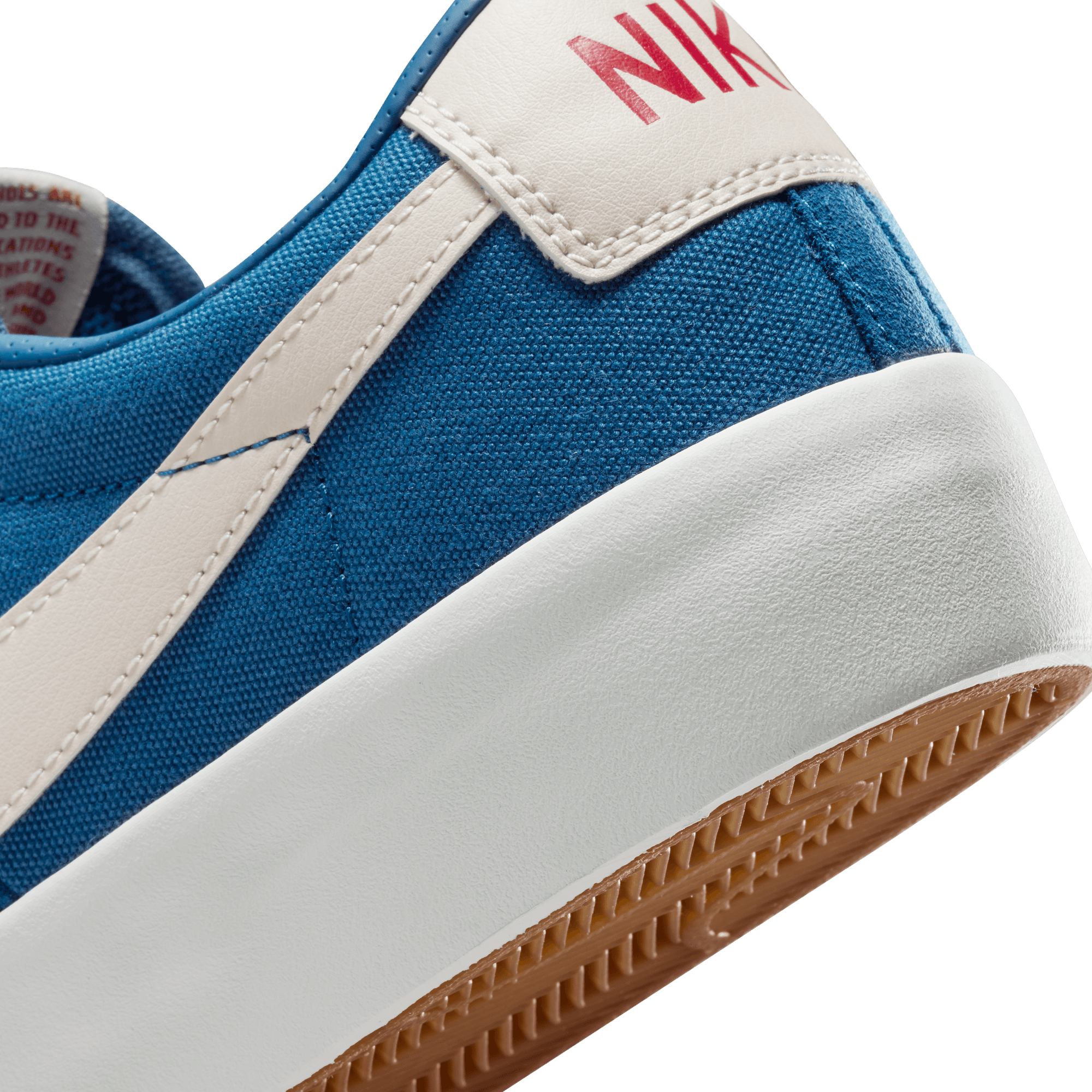 Court Blue GT Blazer Low Pro Nike SB Skate Shoe Detail