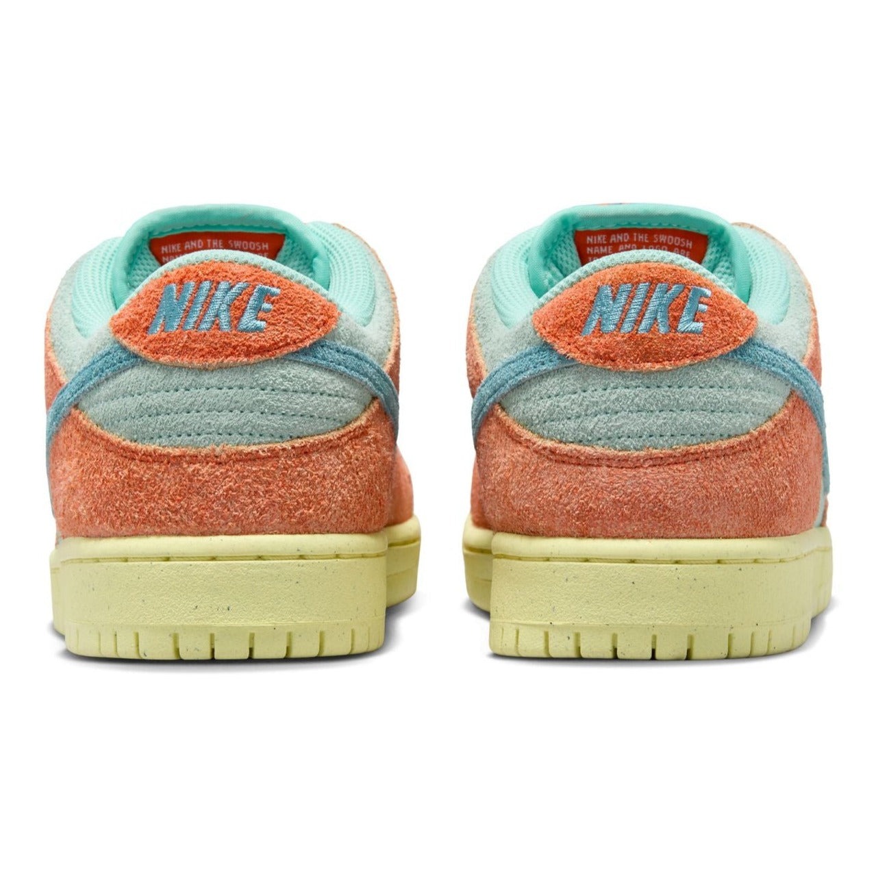 Orange/Noise Aqua Dunk Low Pro Premium Nike SB Skate Shoe Back
