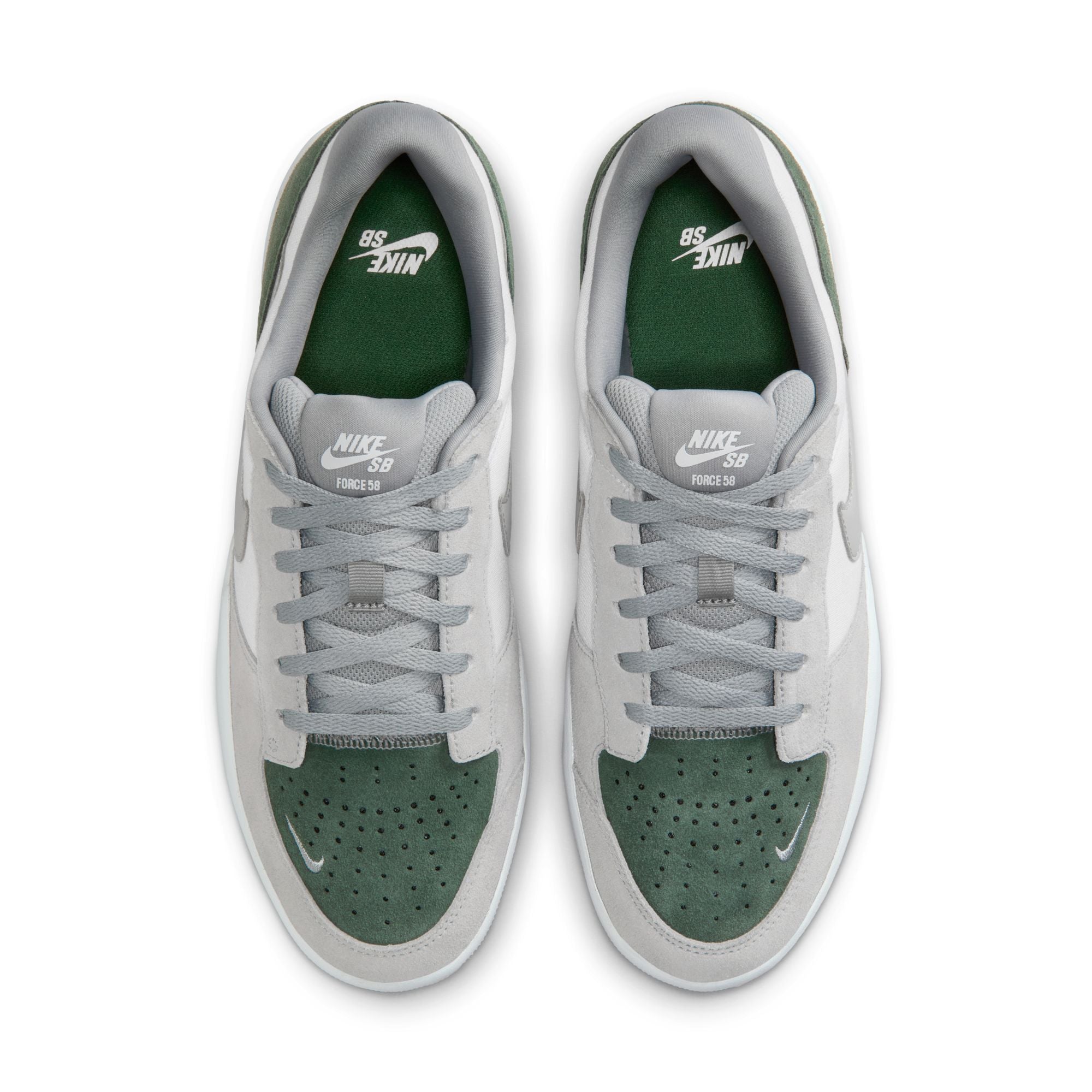 Silver/Fir Force 58 Nike SB Skate Shoe Top
