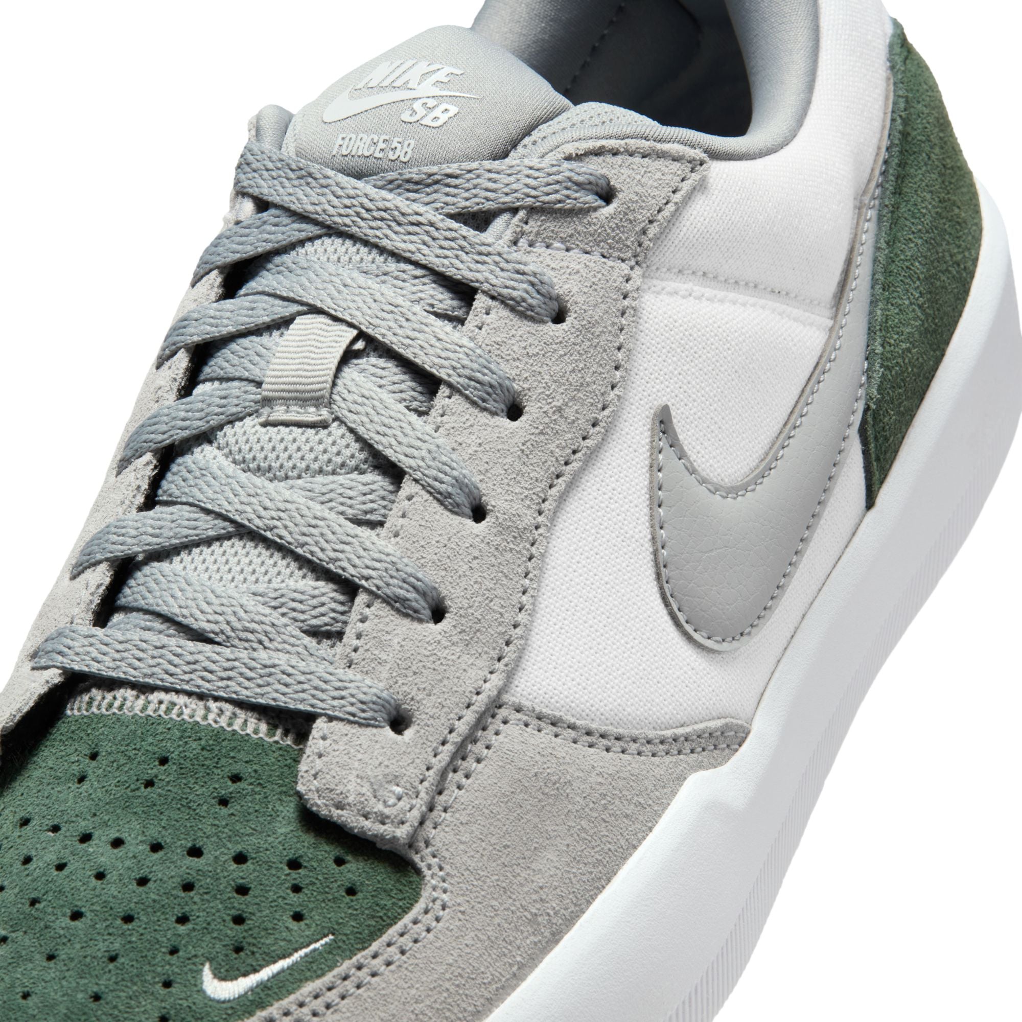 Silver/Fir Force 58 Nike SB Skate Shoe Detail