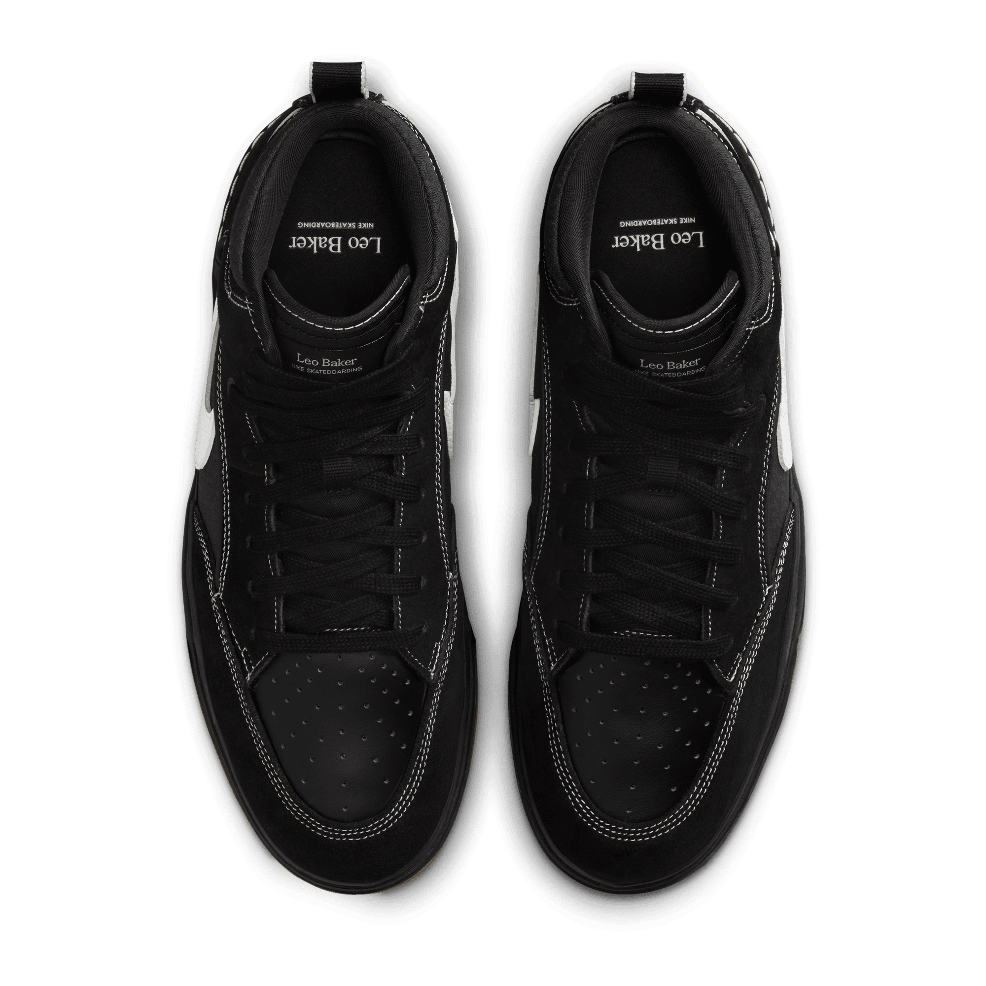 Black/Gum Leo Baker Nike SB Skate Shoe Top