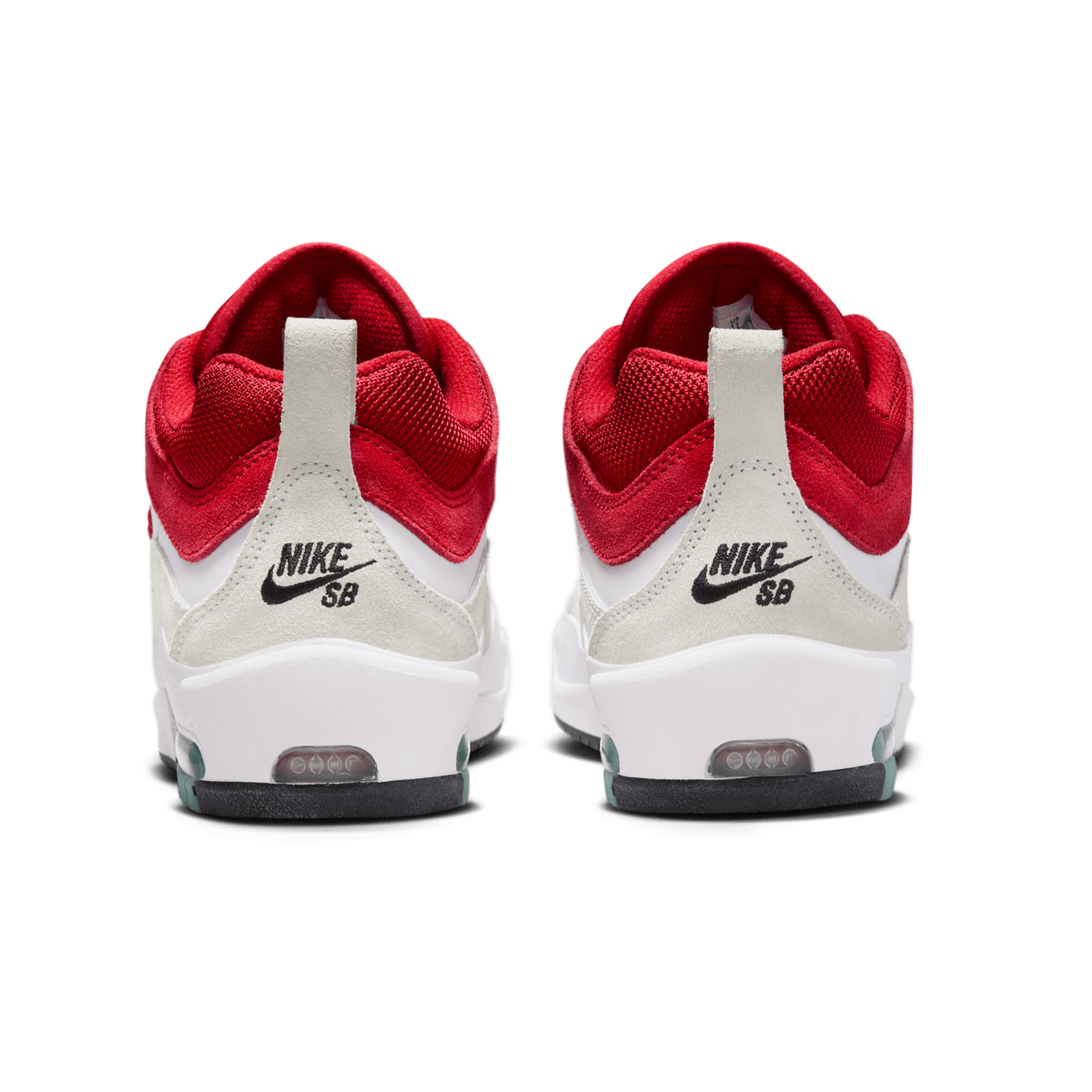 White/Varsity Red Air Max Ishod Wair Nike SB Skate Shoe Back
