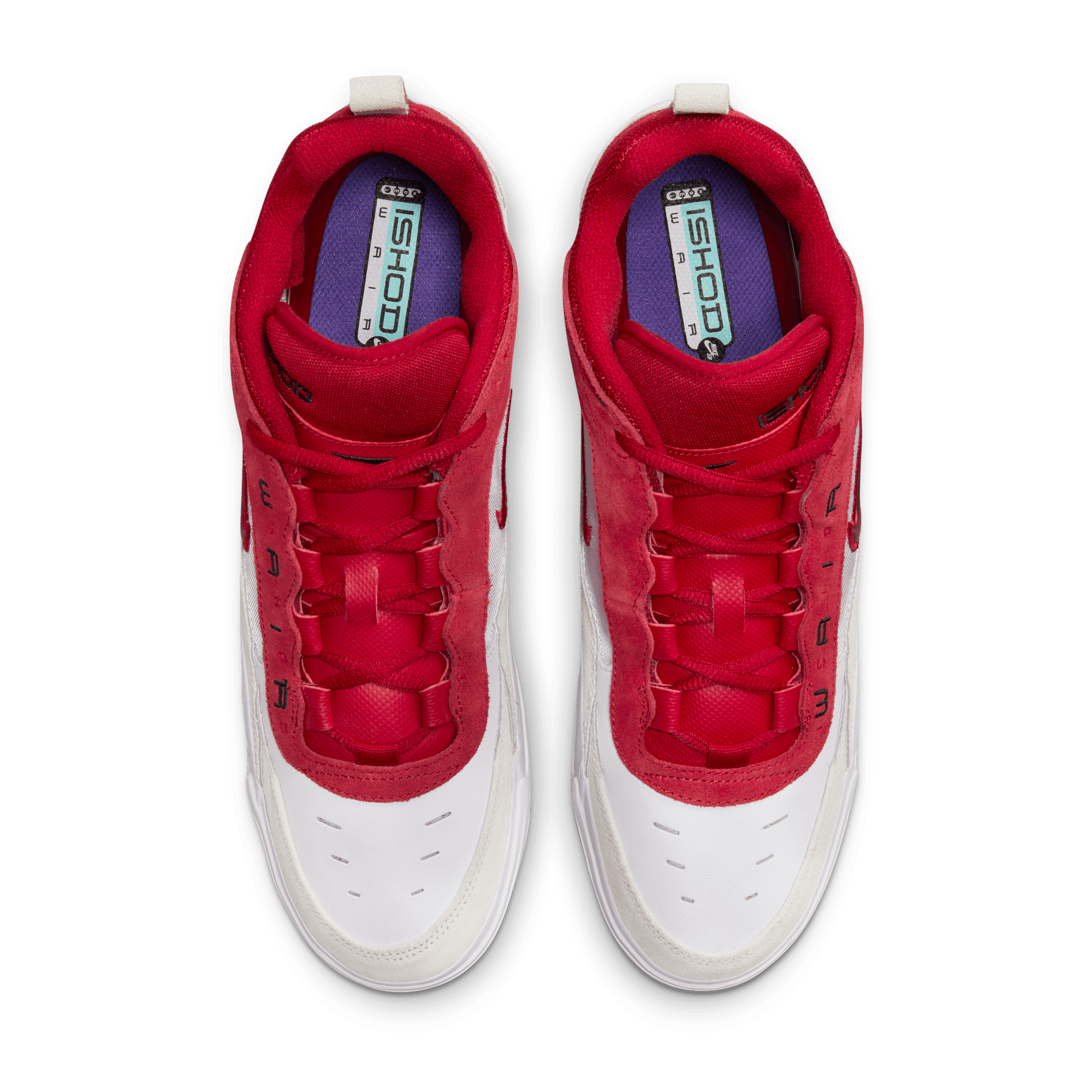 White/Varsity Red Air Max Ishod Wair Nike SB Skate Shoe Top