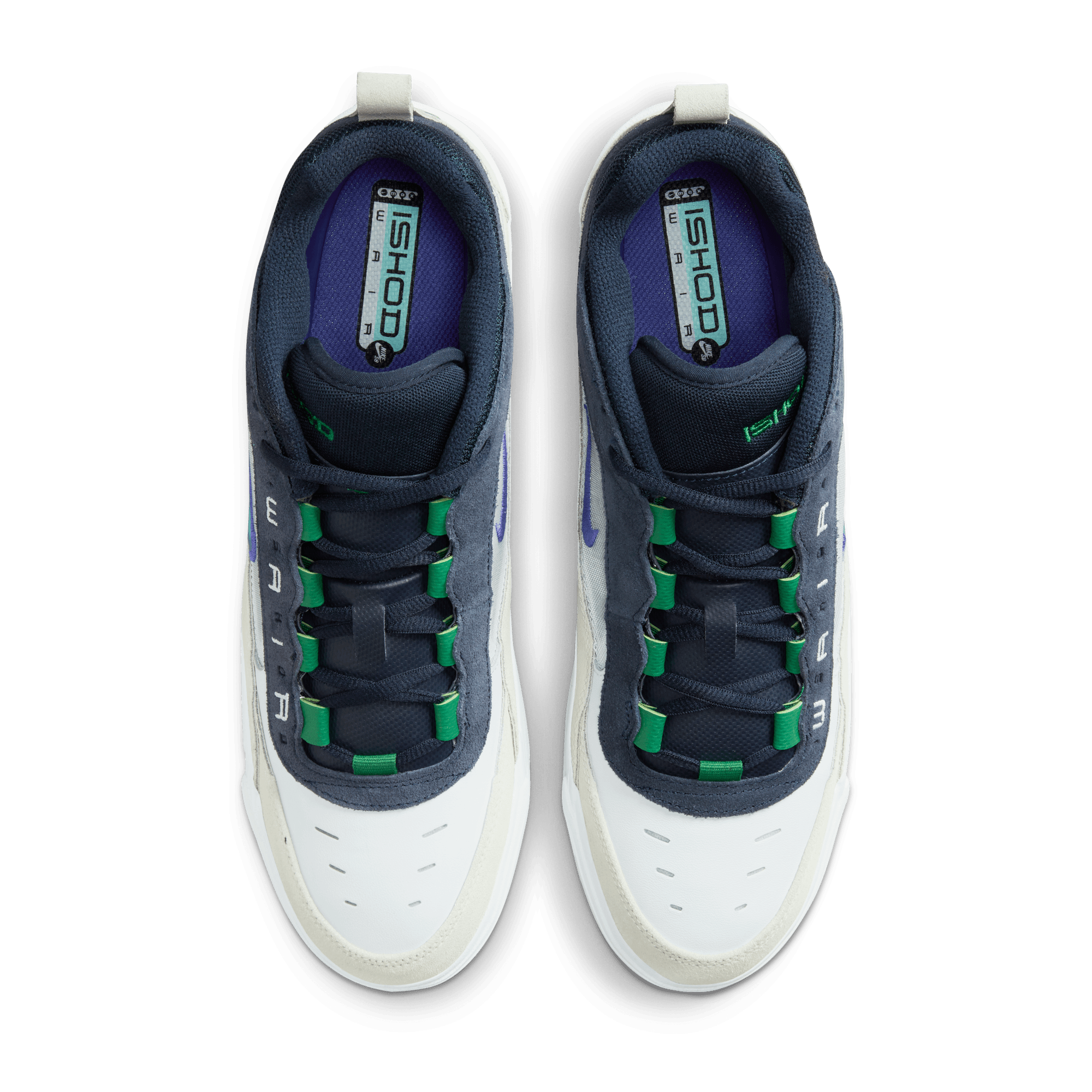 White/Obsidian Air Max Ishod Wair Nike SB Skate Shoe Top