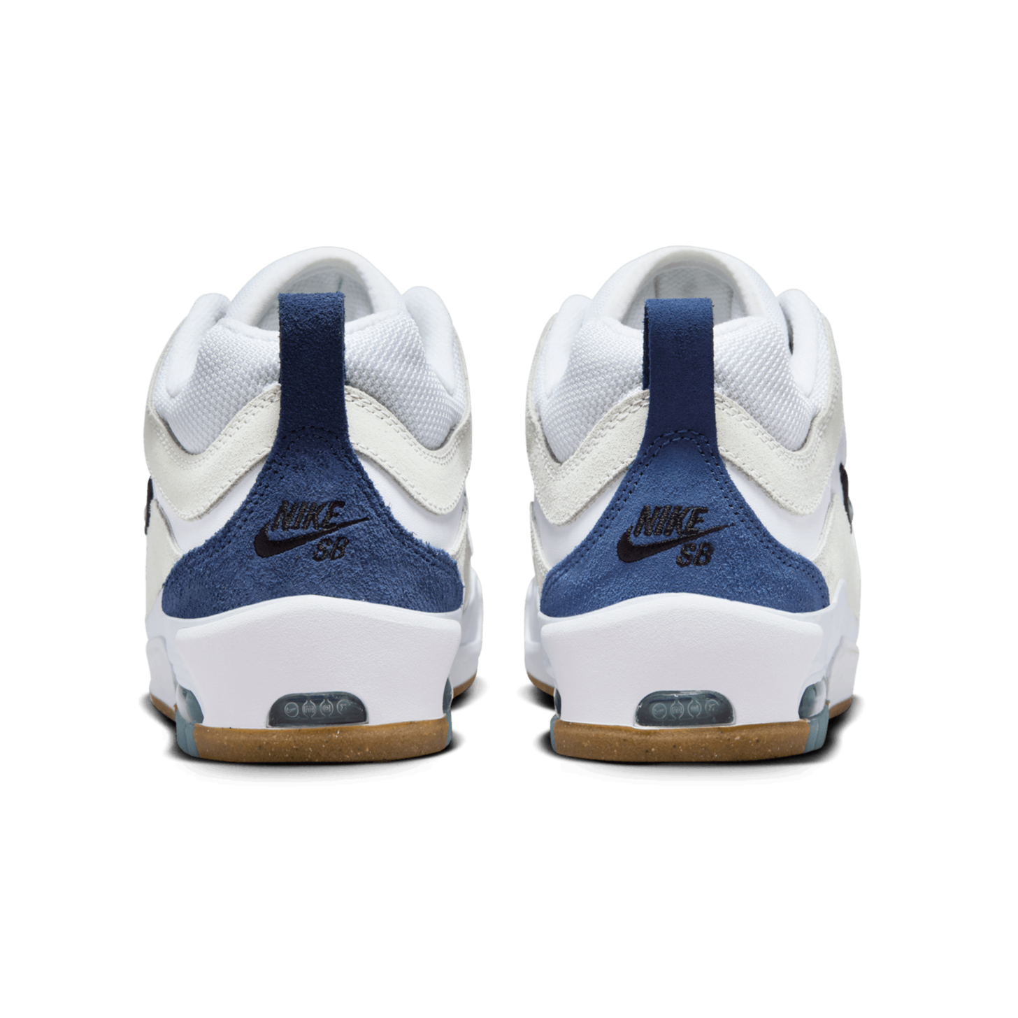 White/Navy Air Max Ishod 2 Nike SB Skate Shoe Back