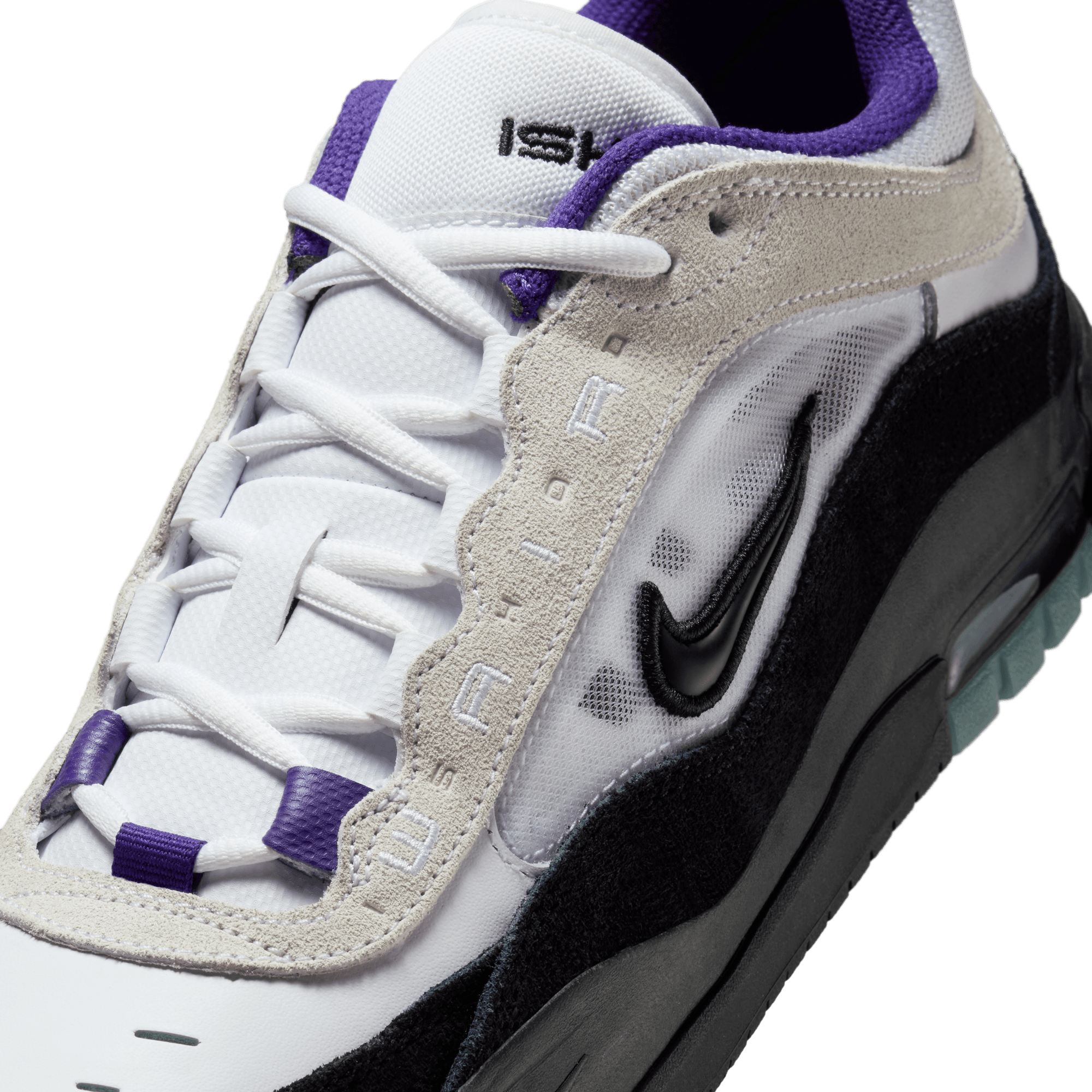 White/Black/Purple Wair Max 2 Nike SB Skate Shoe Detail