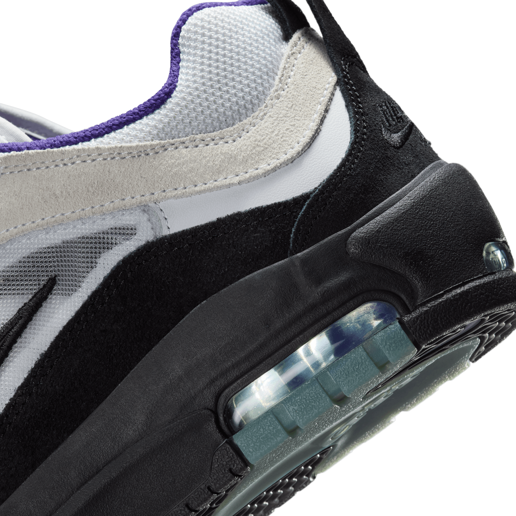 White/Black/Purple Wair Max 2 Nike SB Skate Shoe Detail