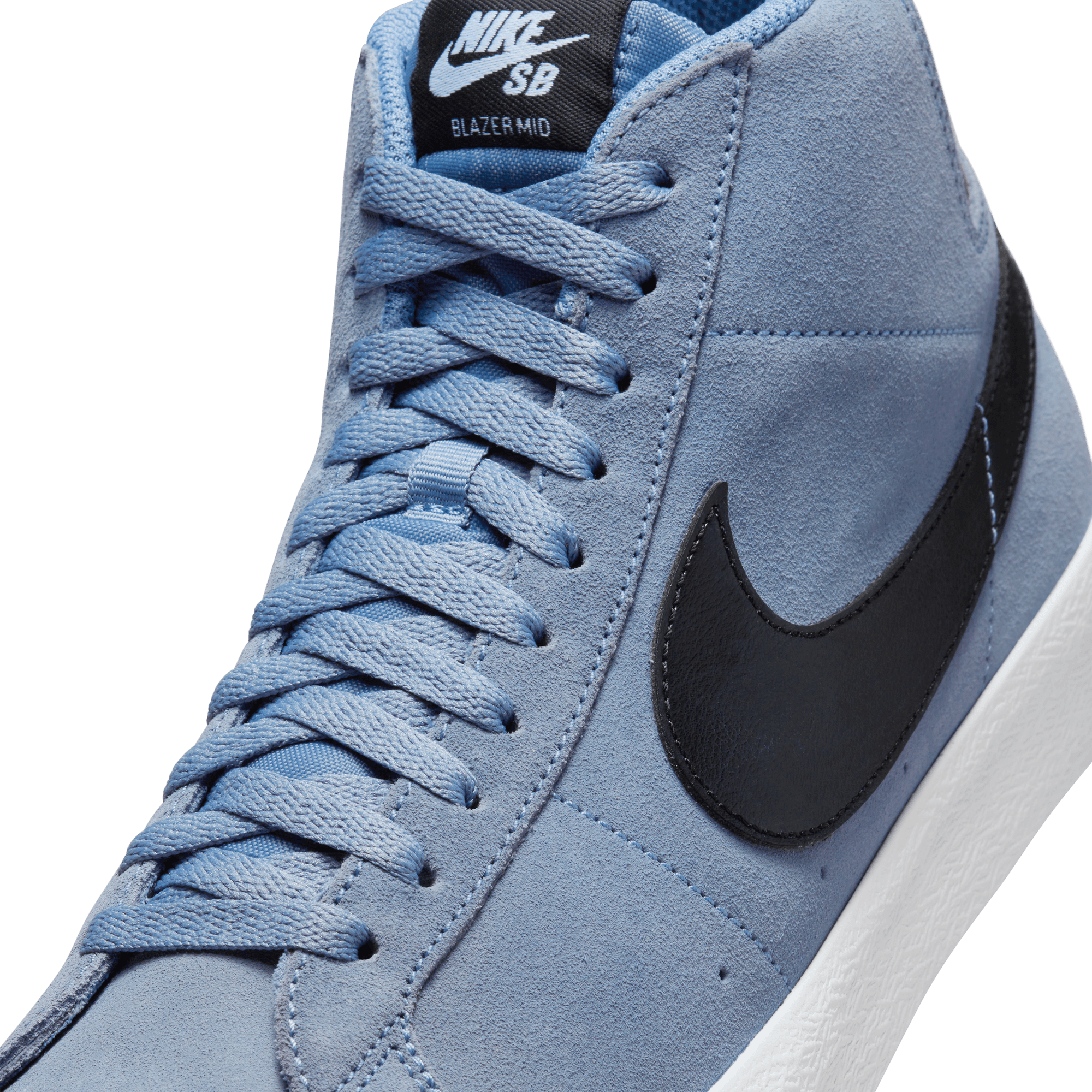 Ashen Slate Blazer Mid Nike SB Skate Shoe Detail