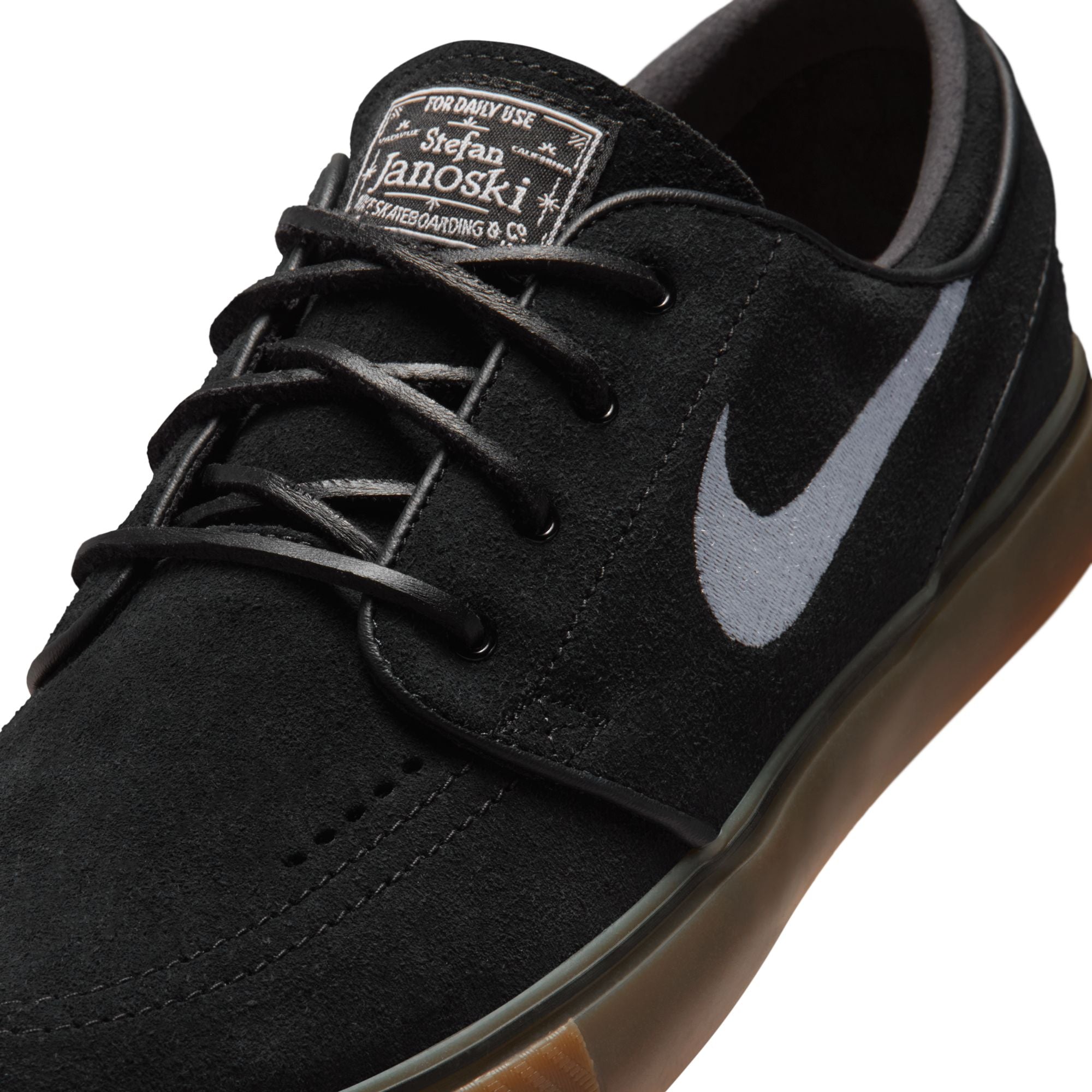 Black/Gum Nike SB Janoski OG+ Skate Shoe Detail