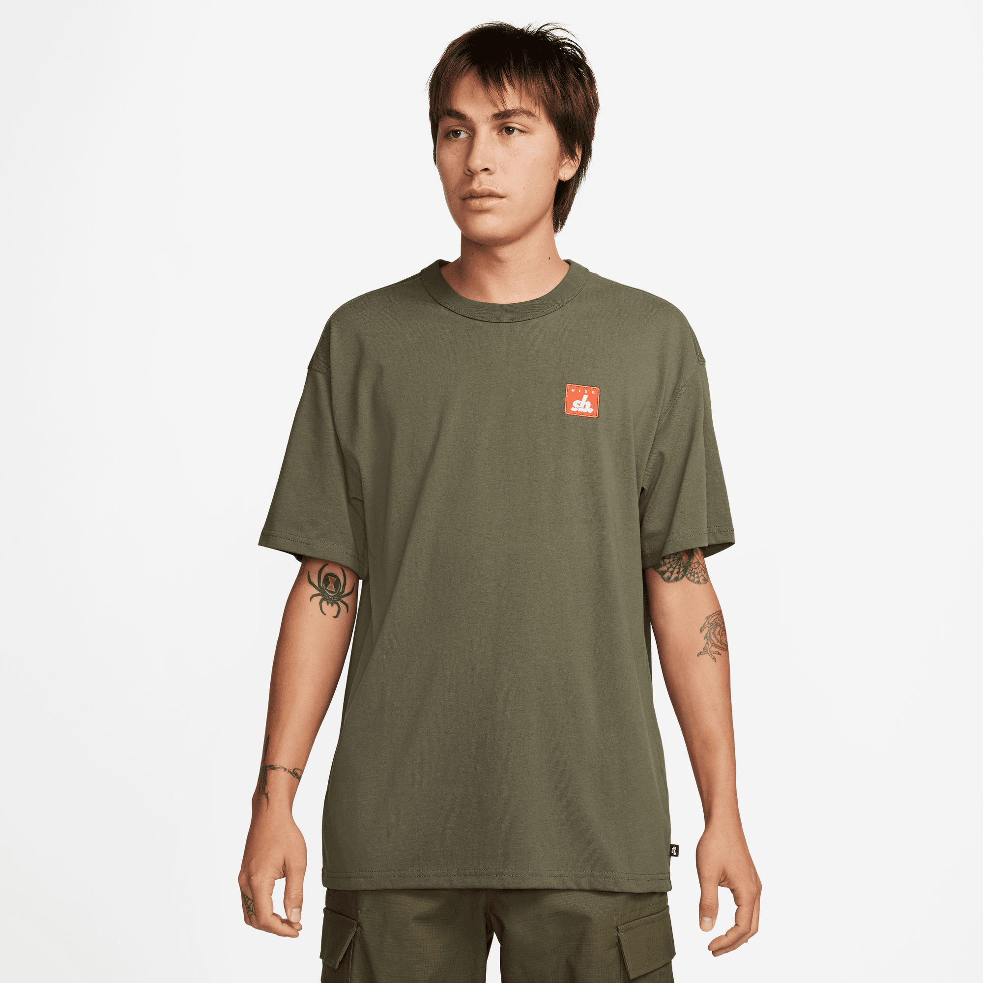 Medium Olive Embroireded Patch Nike Sb T-Shirt