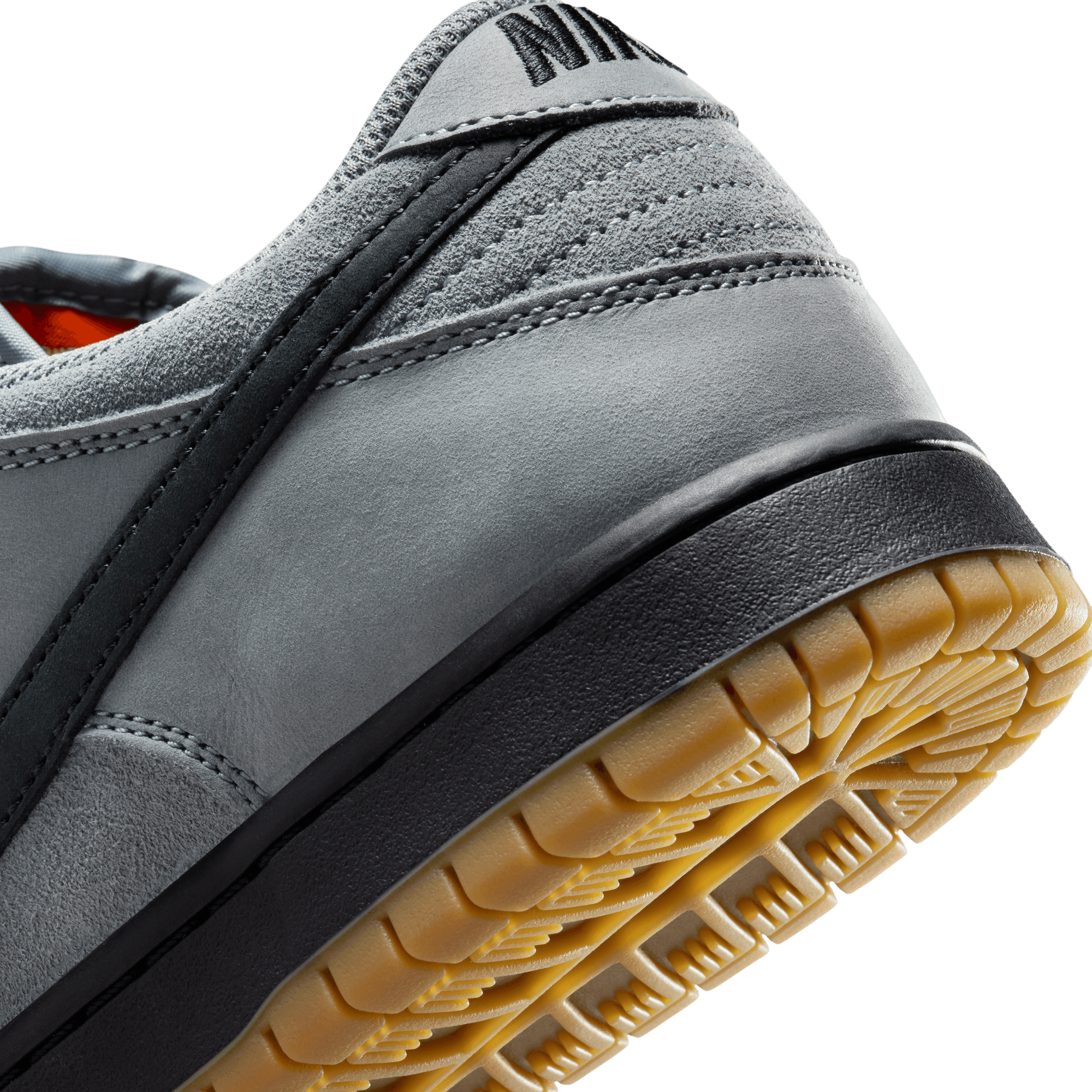 Cool Grey ISO Dunk Low Pro Nike SB Skate Shoe Detail
