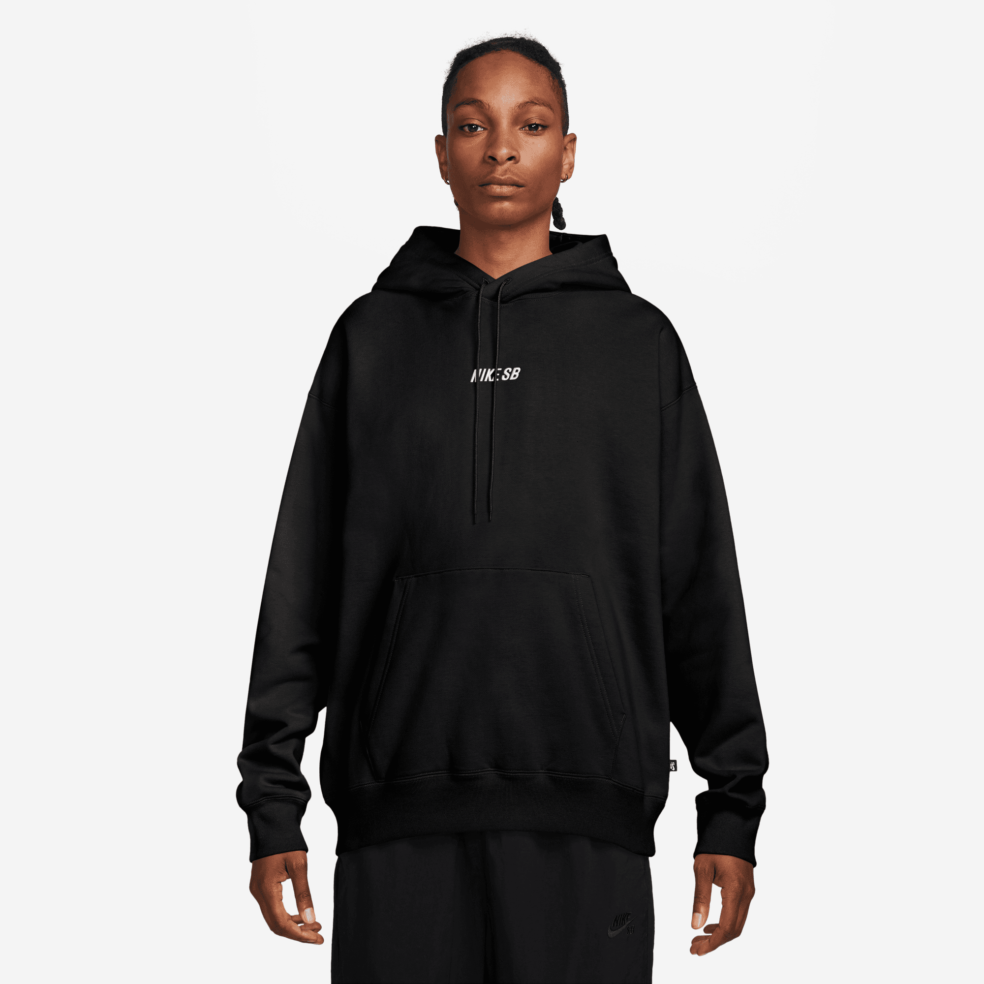 Nike SB Fleece Skate Pullover Hoodie - Black/White Nike SB Fleece Skate Pullover Hoodie - Black/White