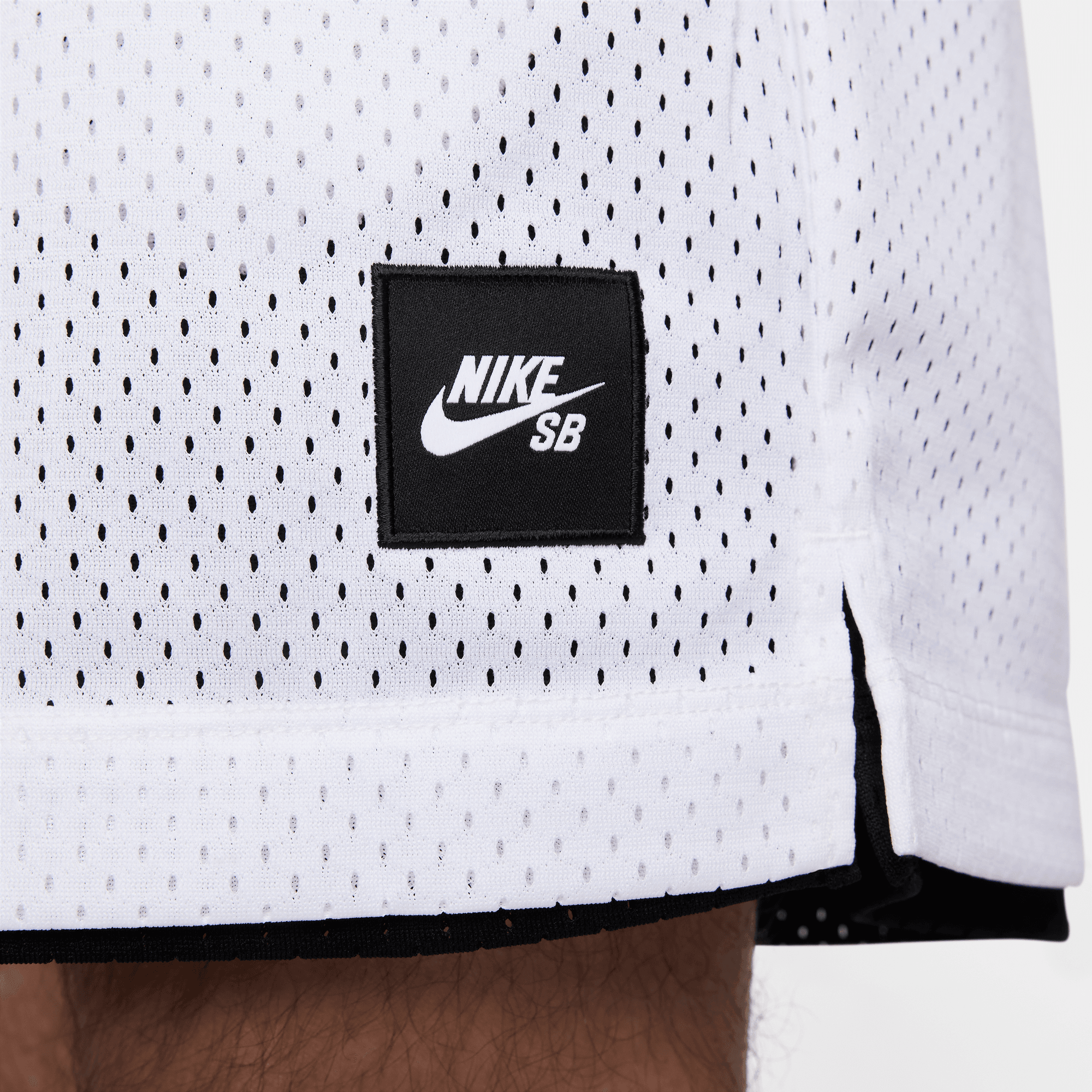 Black/White Reversible Nike SB Basketball Shorts Detail